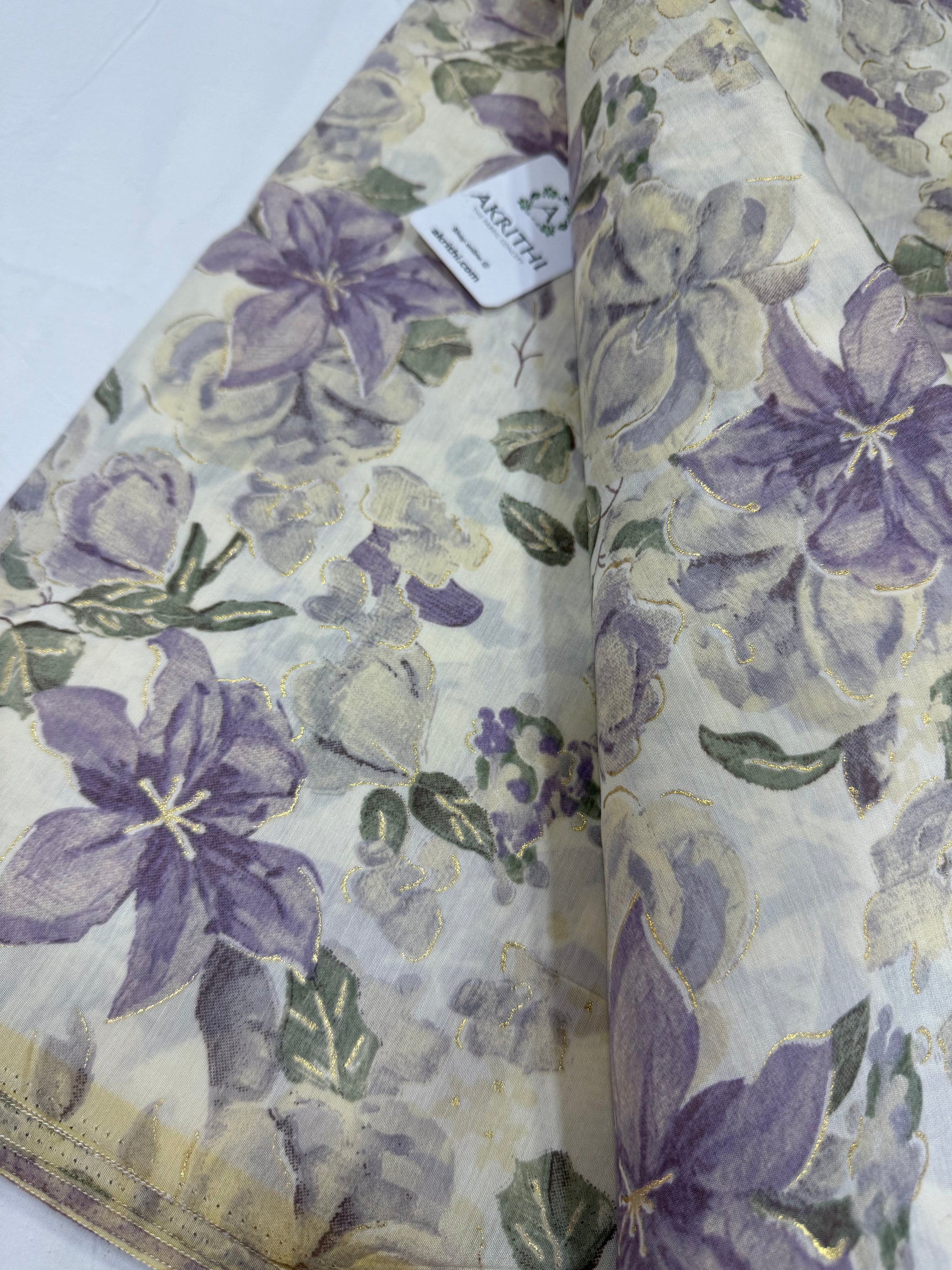 Printed viscose silk fabric