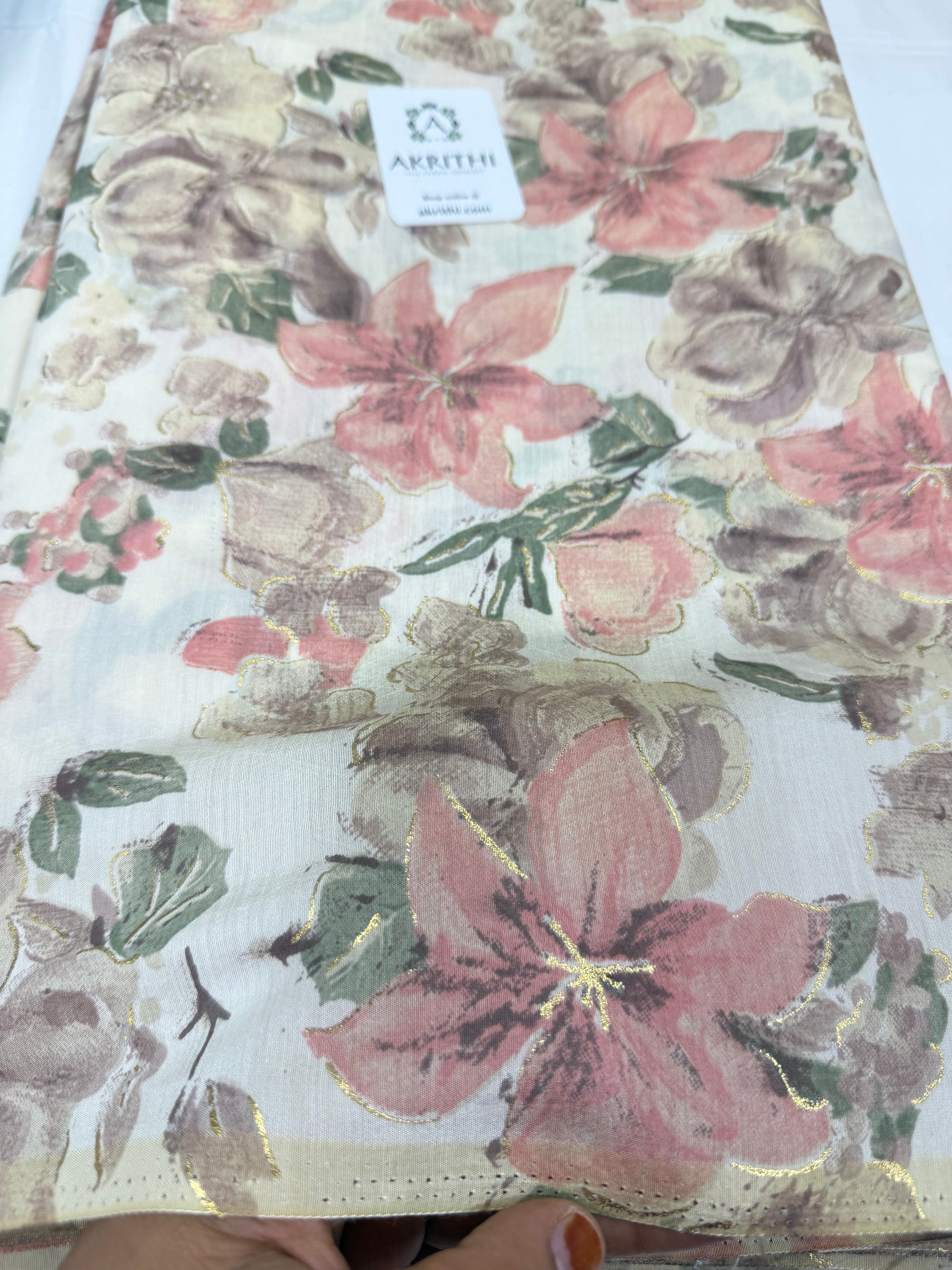 Printed viscose silk fabric