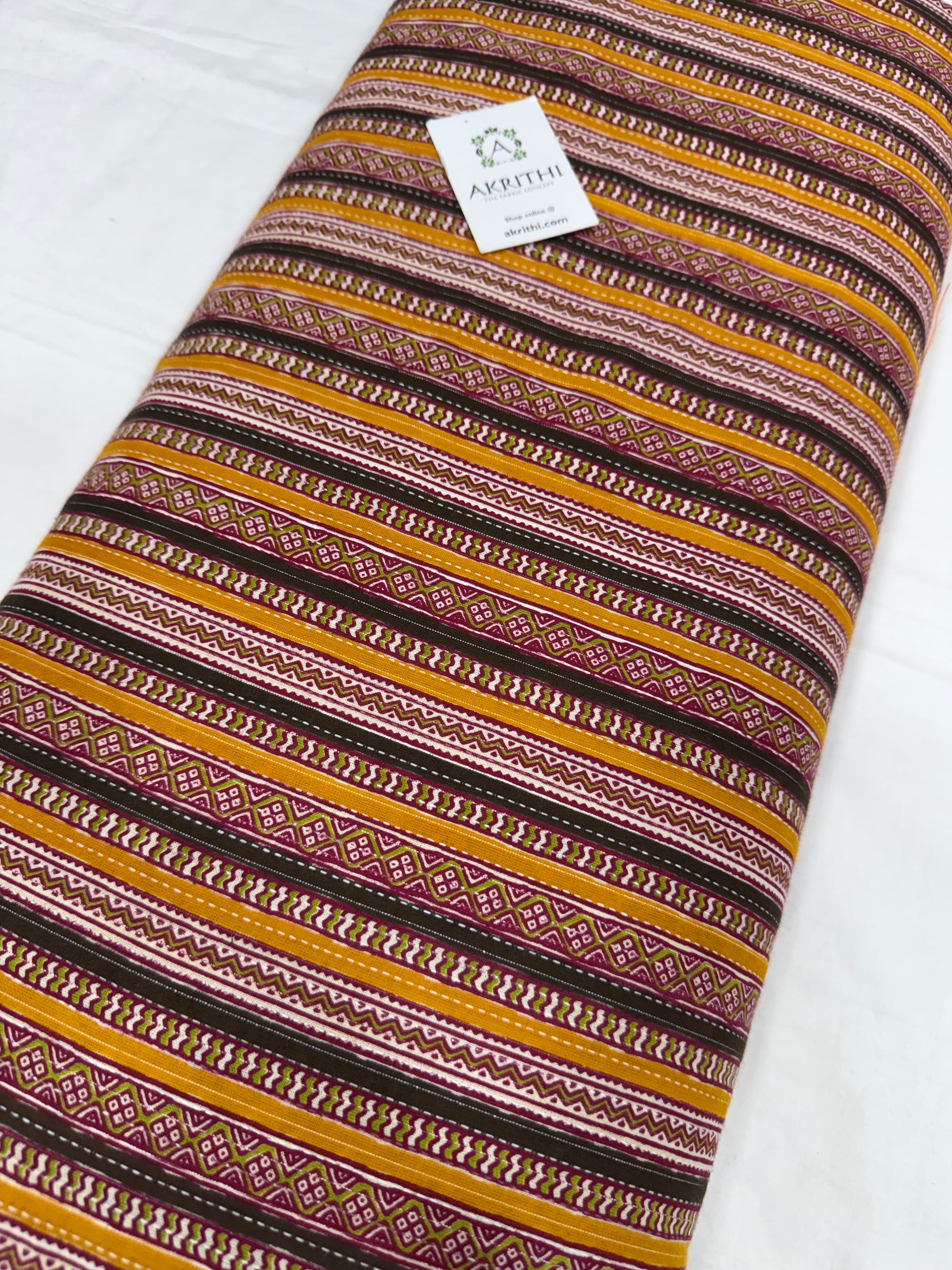 Kantha Printed pure cotton fabric