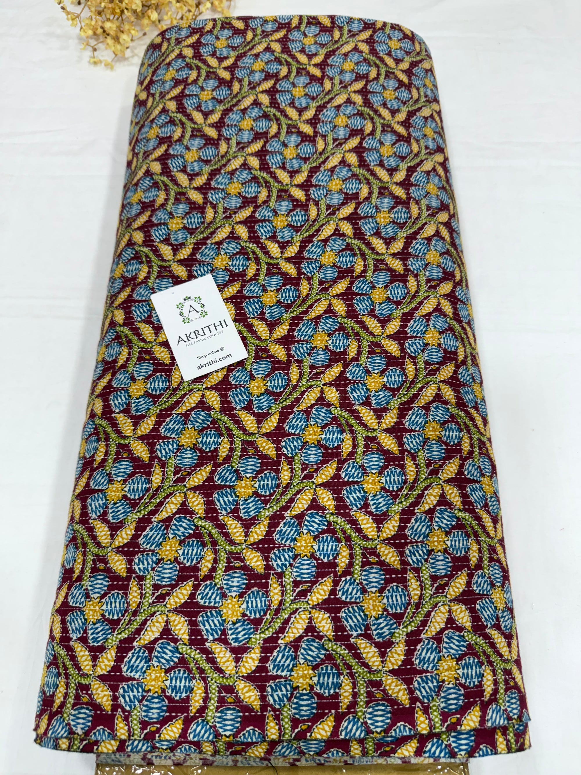 Kantha Printed pure cotton fabric
