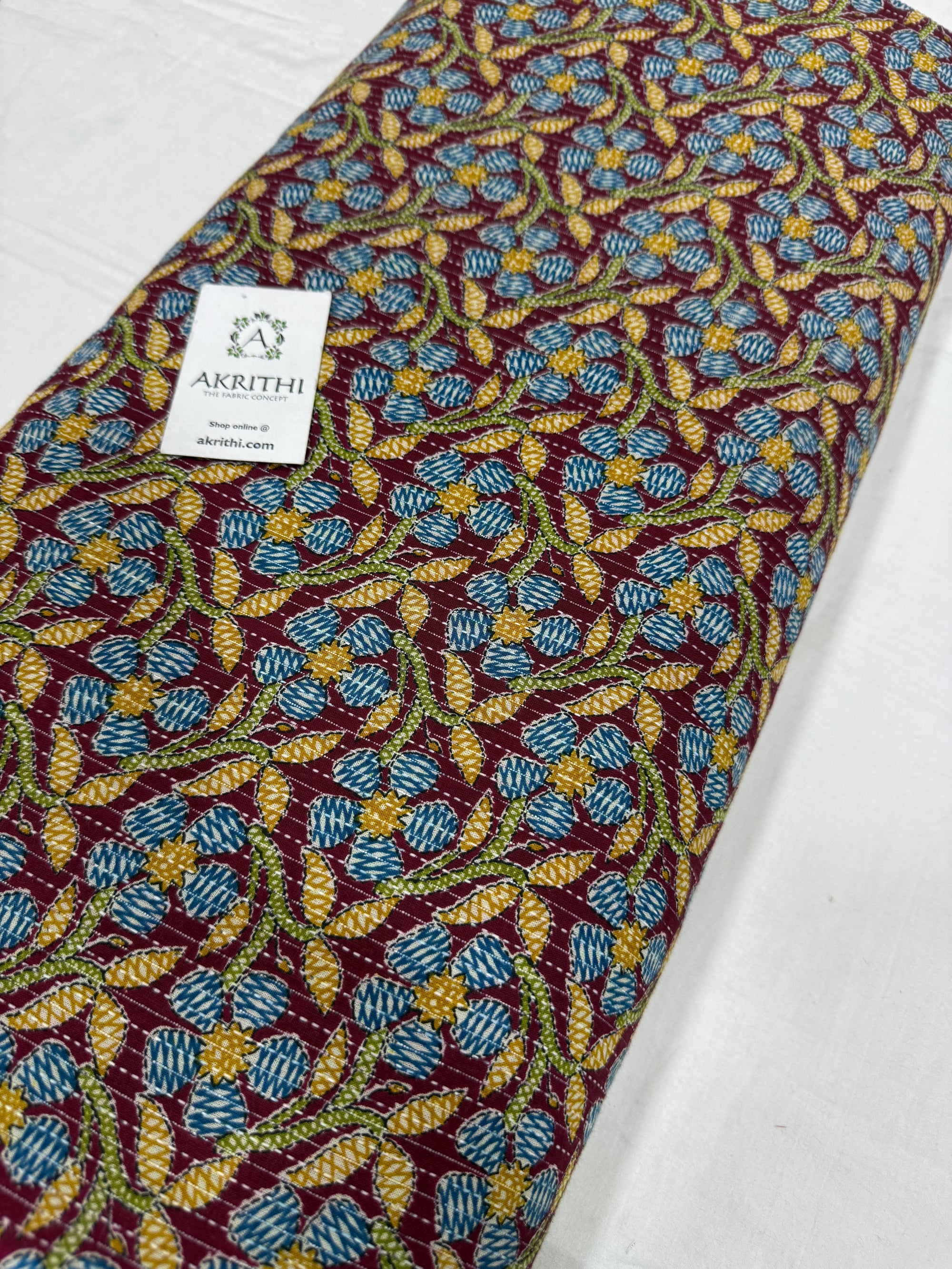 Kantha Printed pure cotton fabric