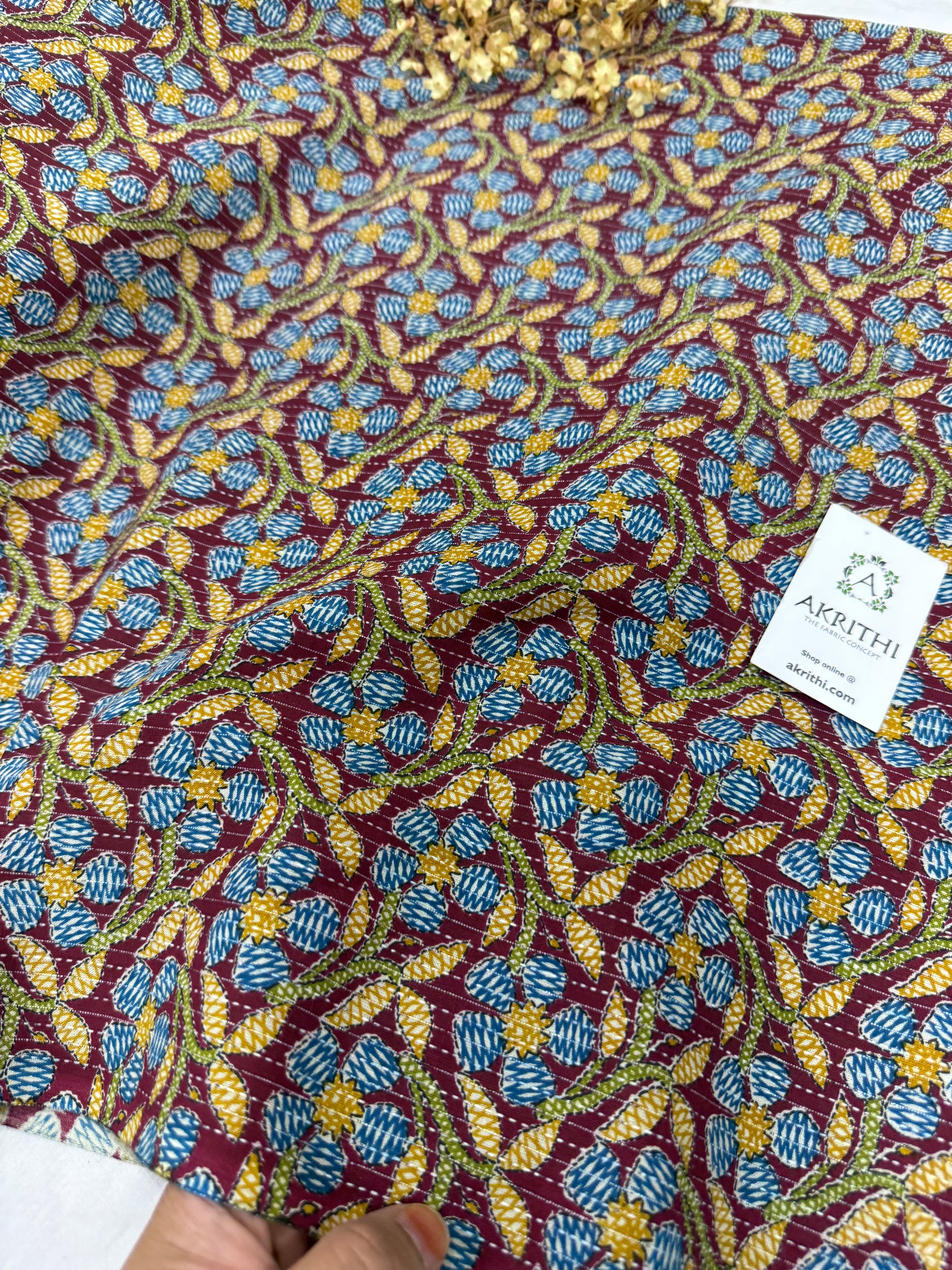 Kantha Printed pure cotton fabric