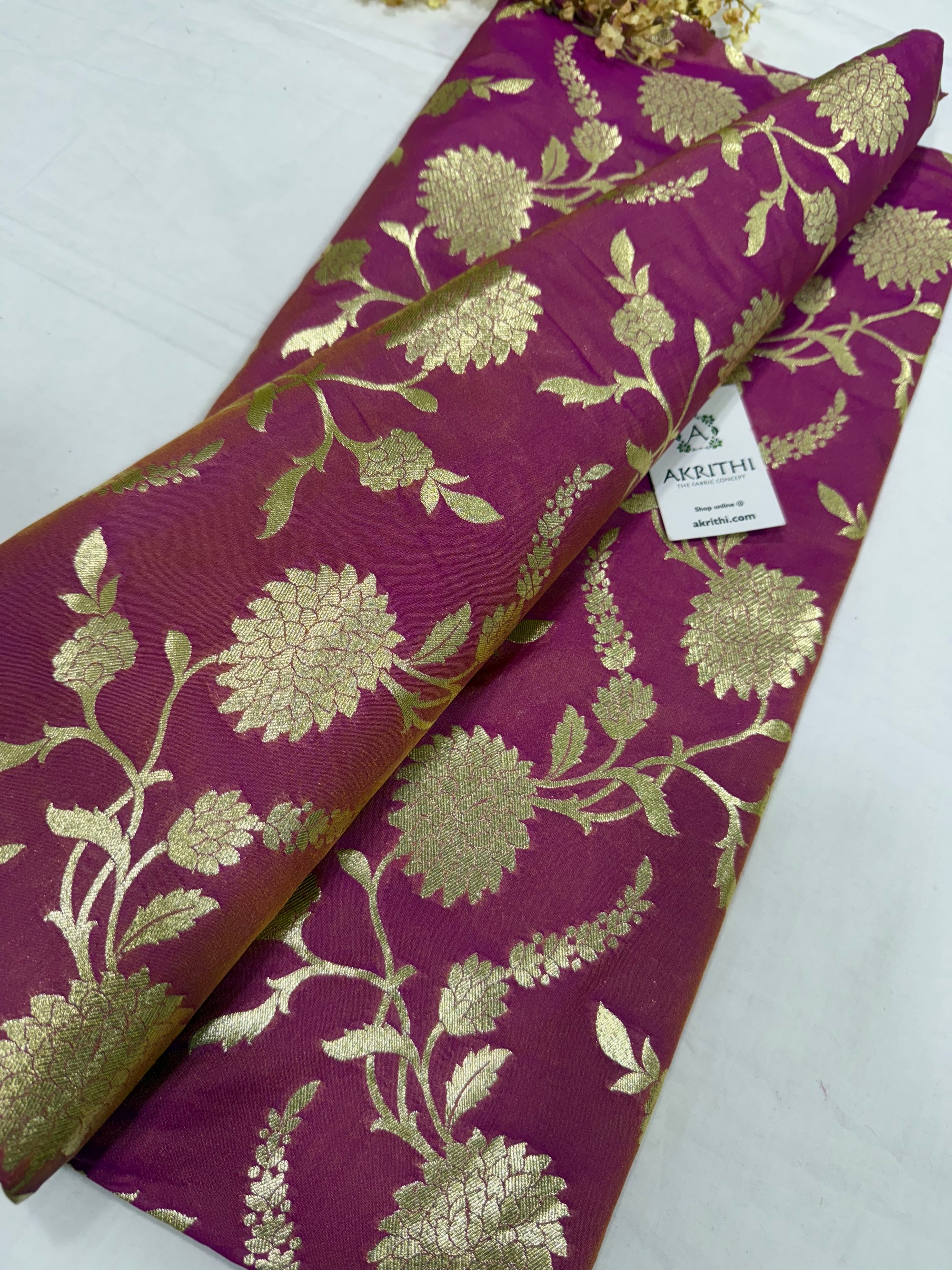 Pure Banarasi brocade fabric