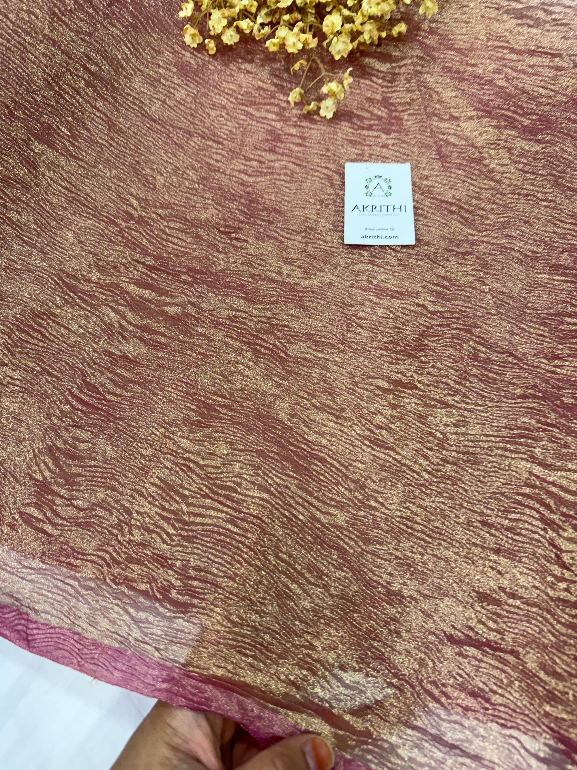 Banarasi plain tissue fabric