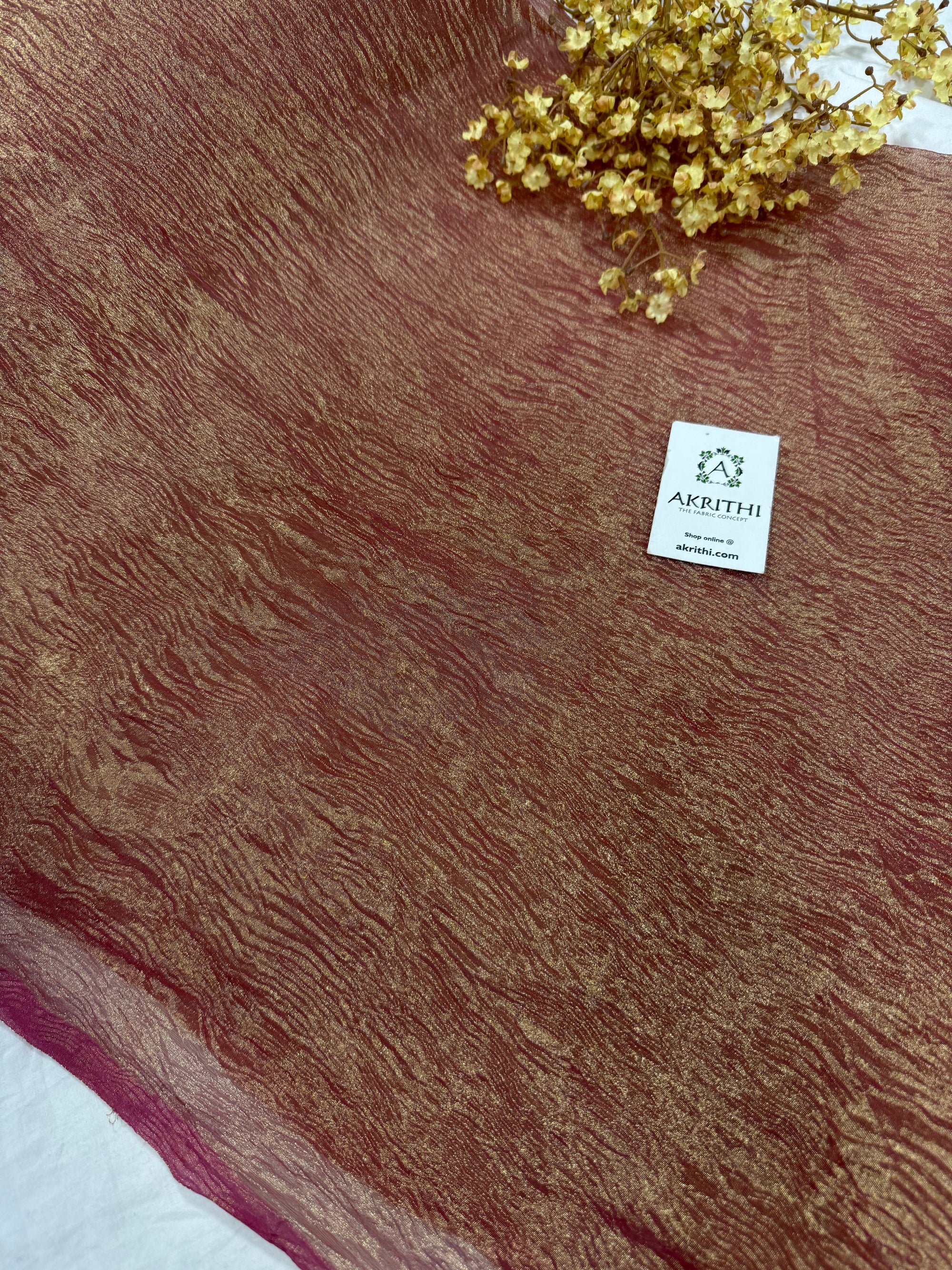 Banarasi plain tissue fabric