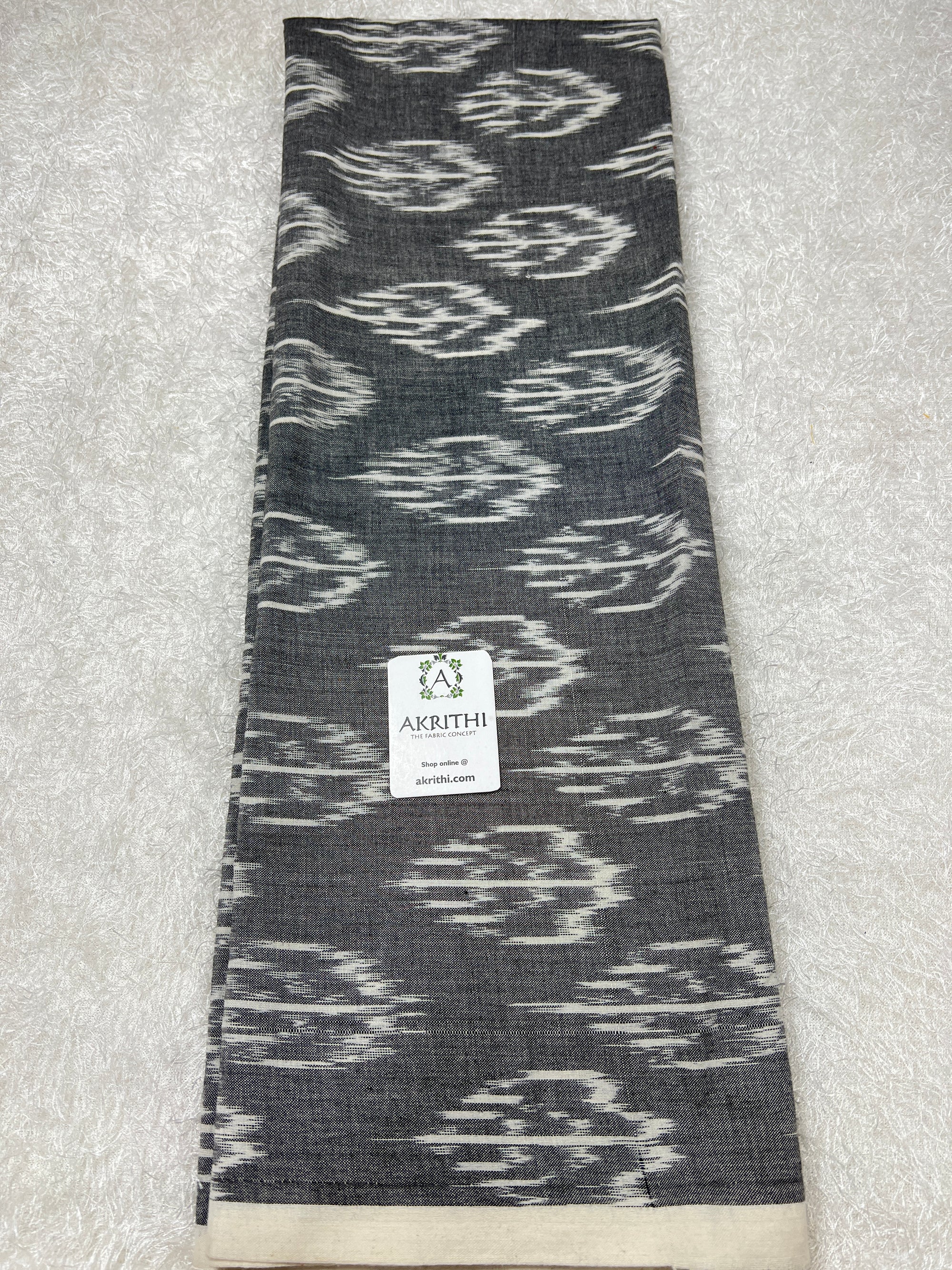 Handloom Ikat pure cotton fabric 40 CM CUT