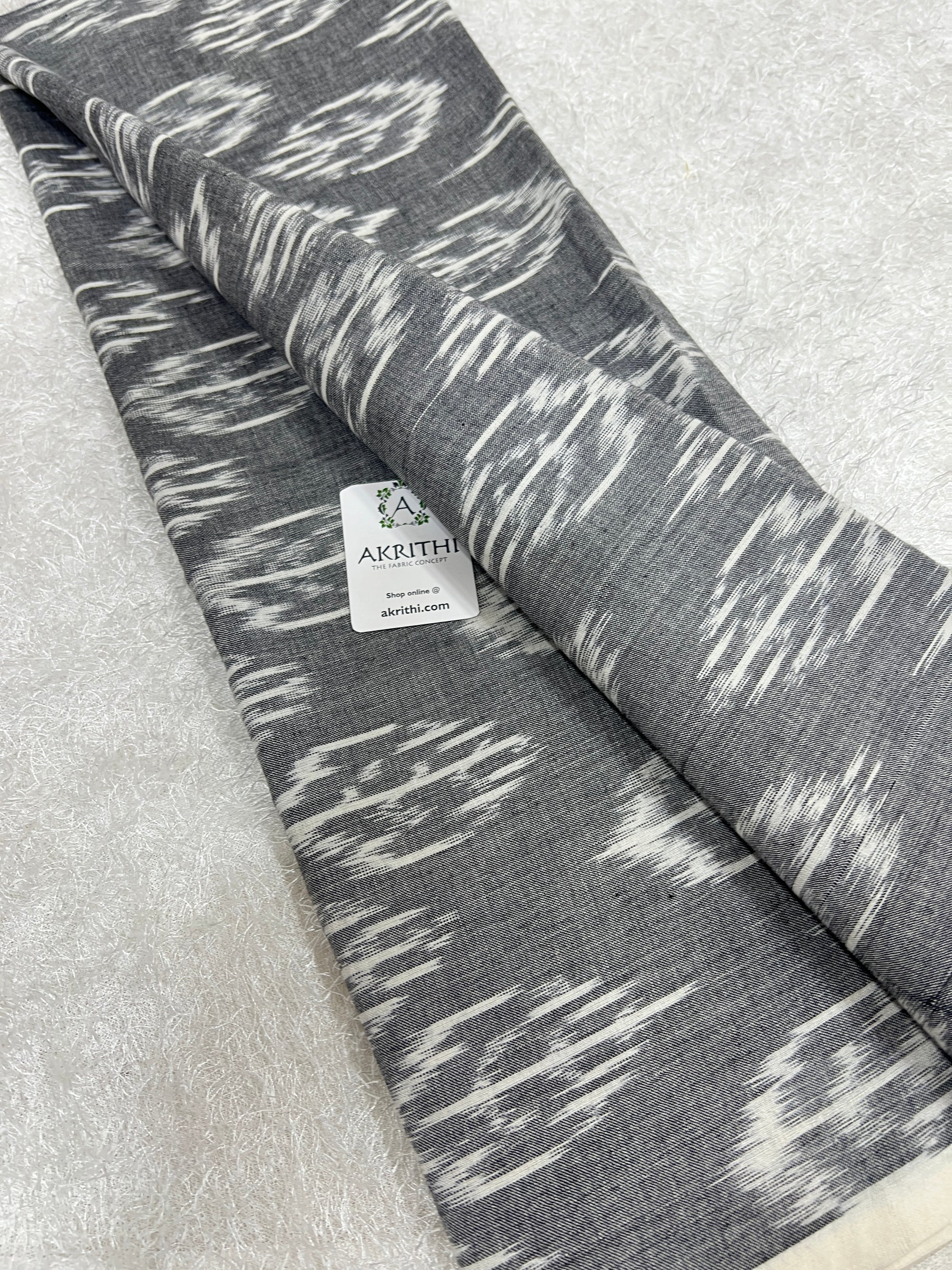 Handloom Ikat pure cotton fabric 40 CM CUT