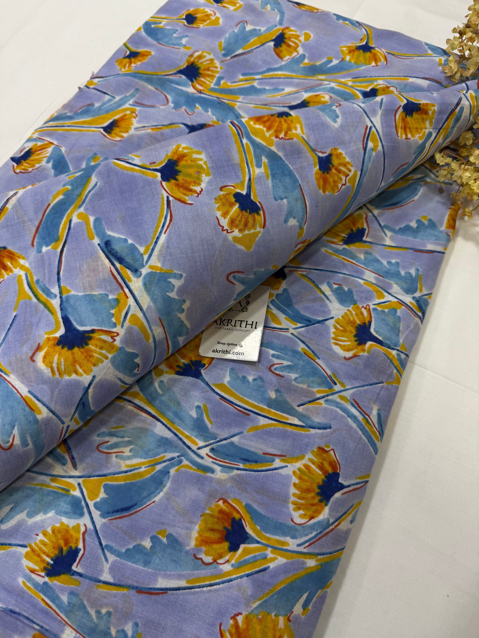 Printed pure cotton fabric