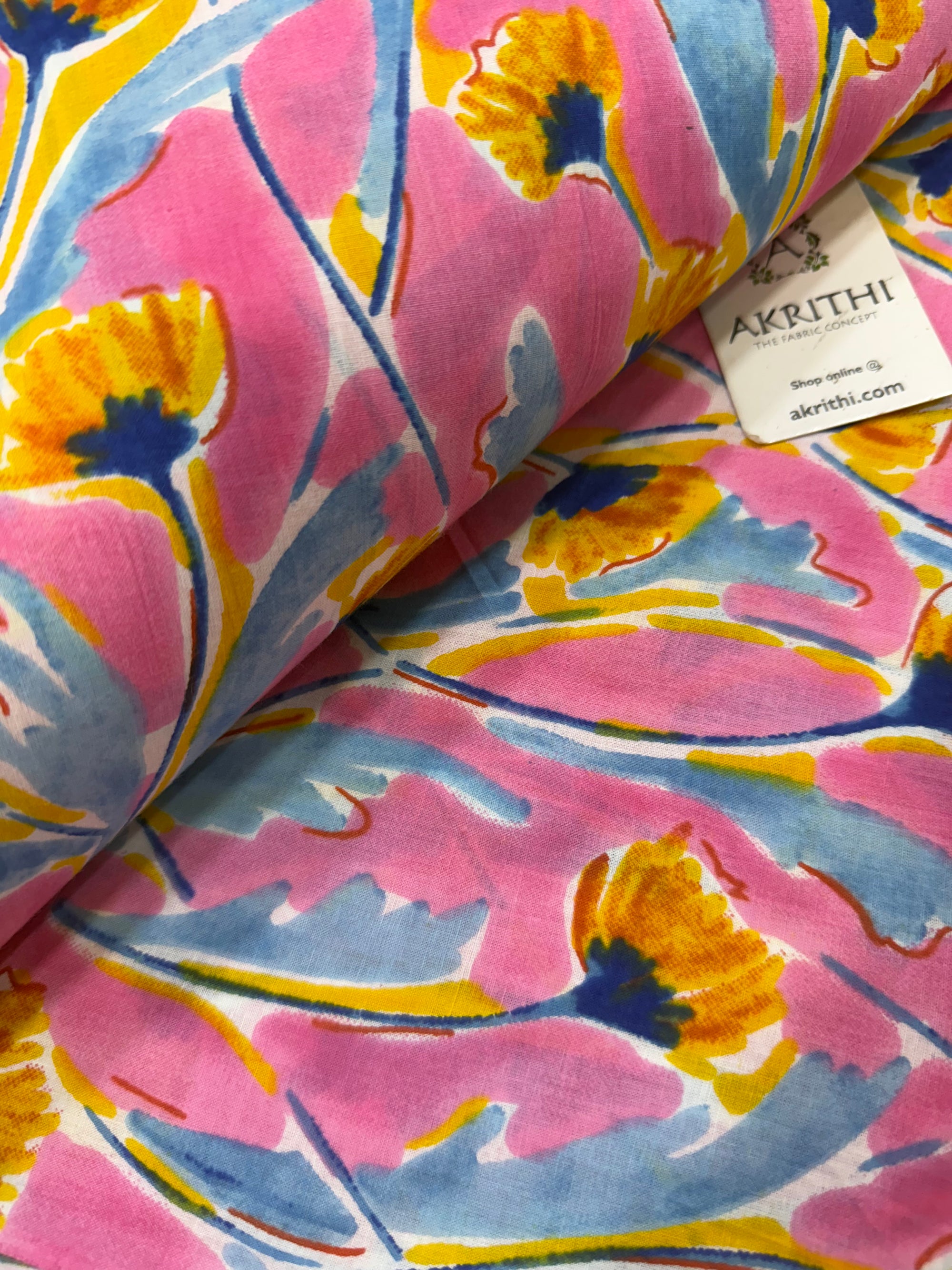 Printed pure cotton fabric