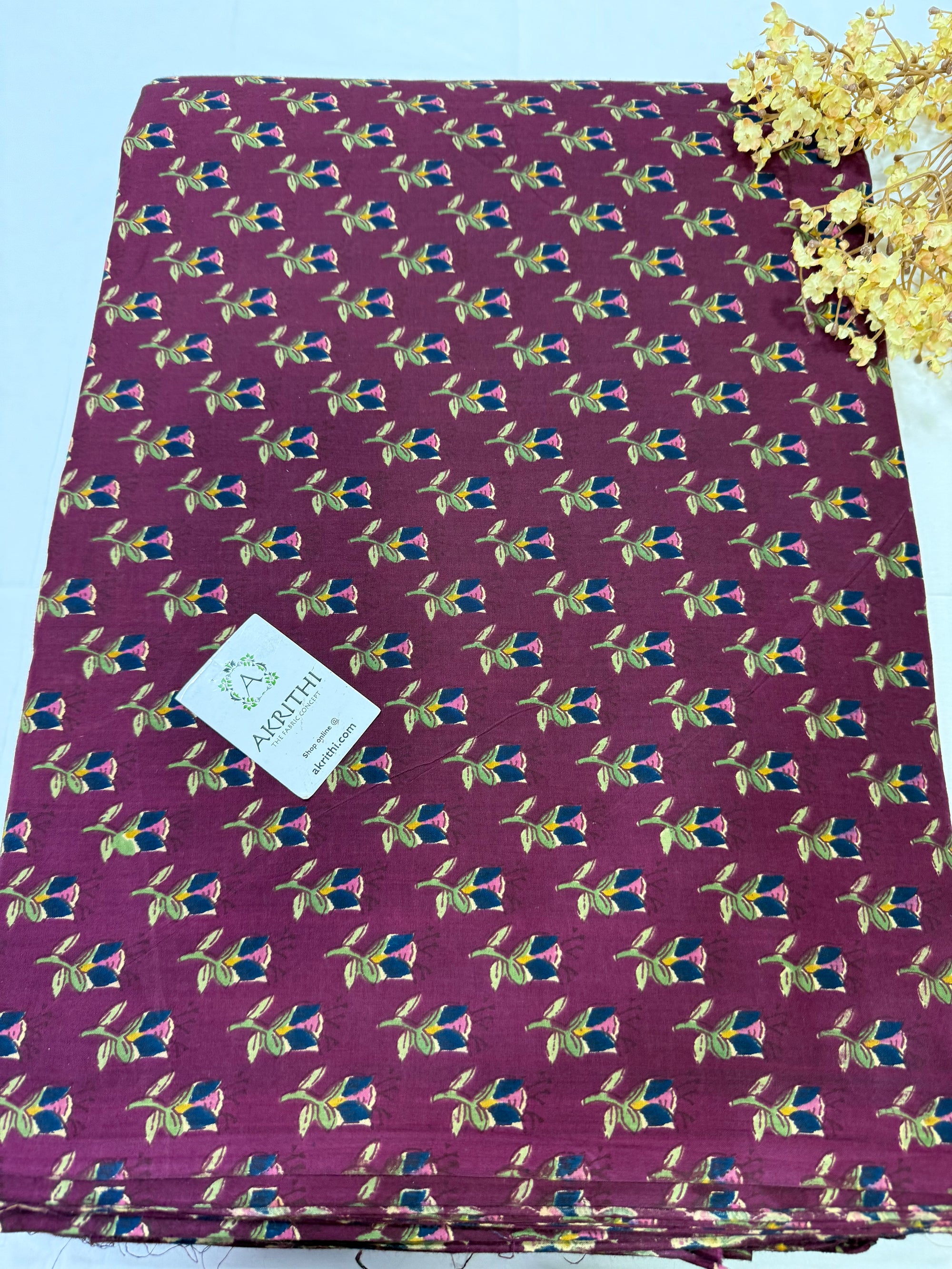 Printed pure cotton fabric