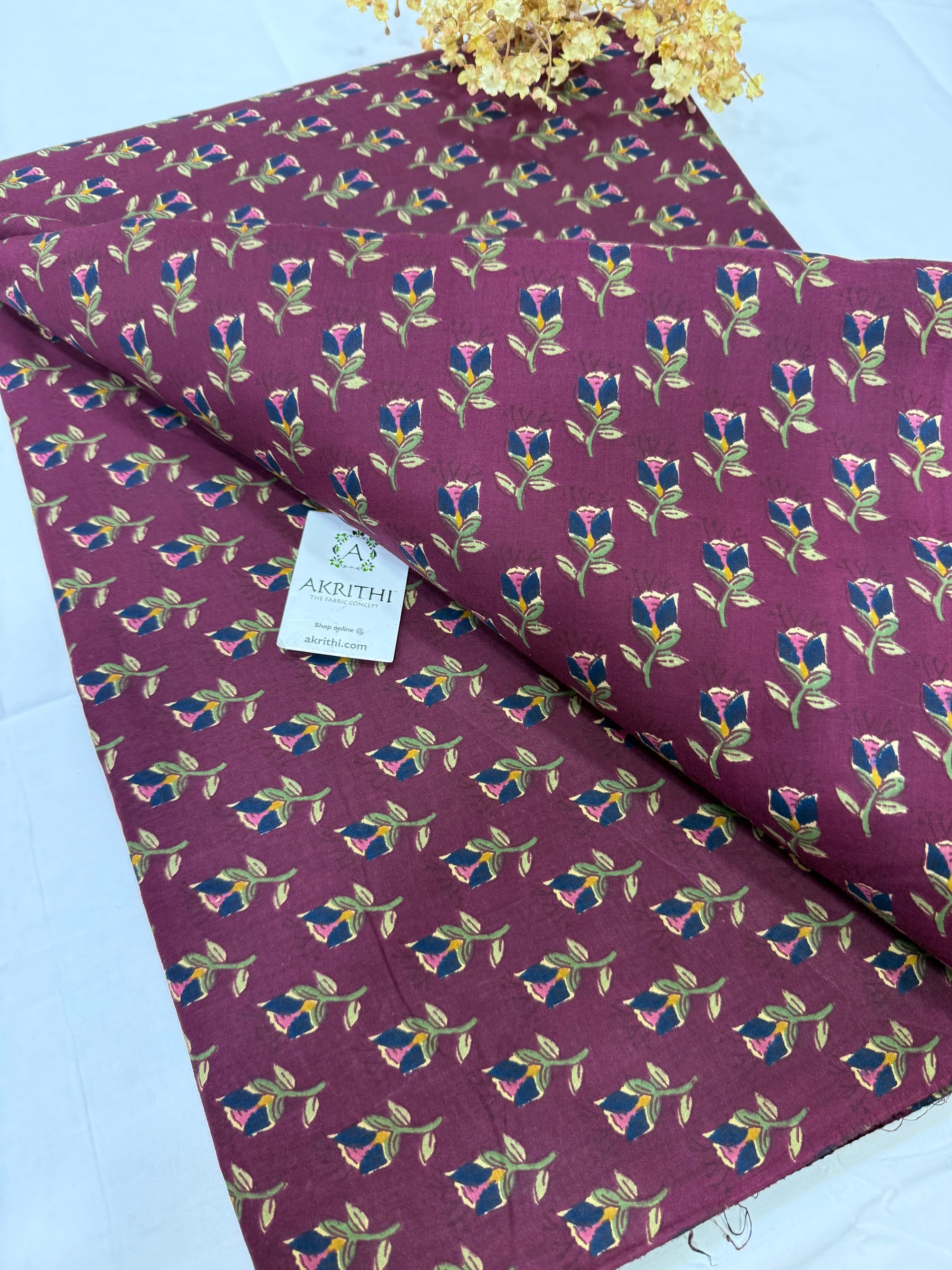 Printed pure cotton fabric
