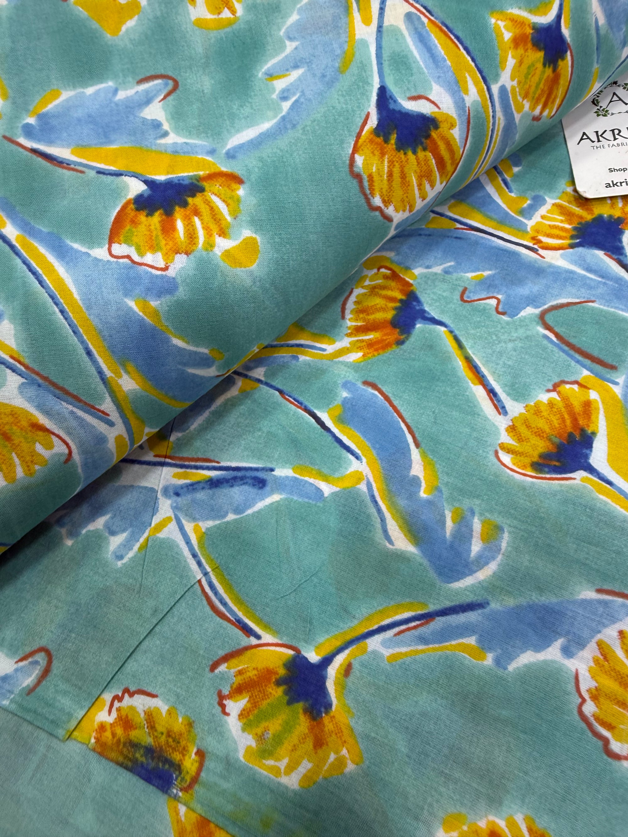 Printed pure cotton fabric