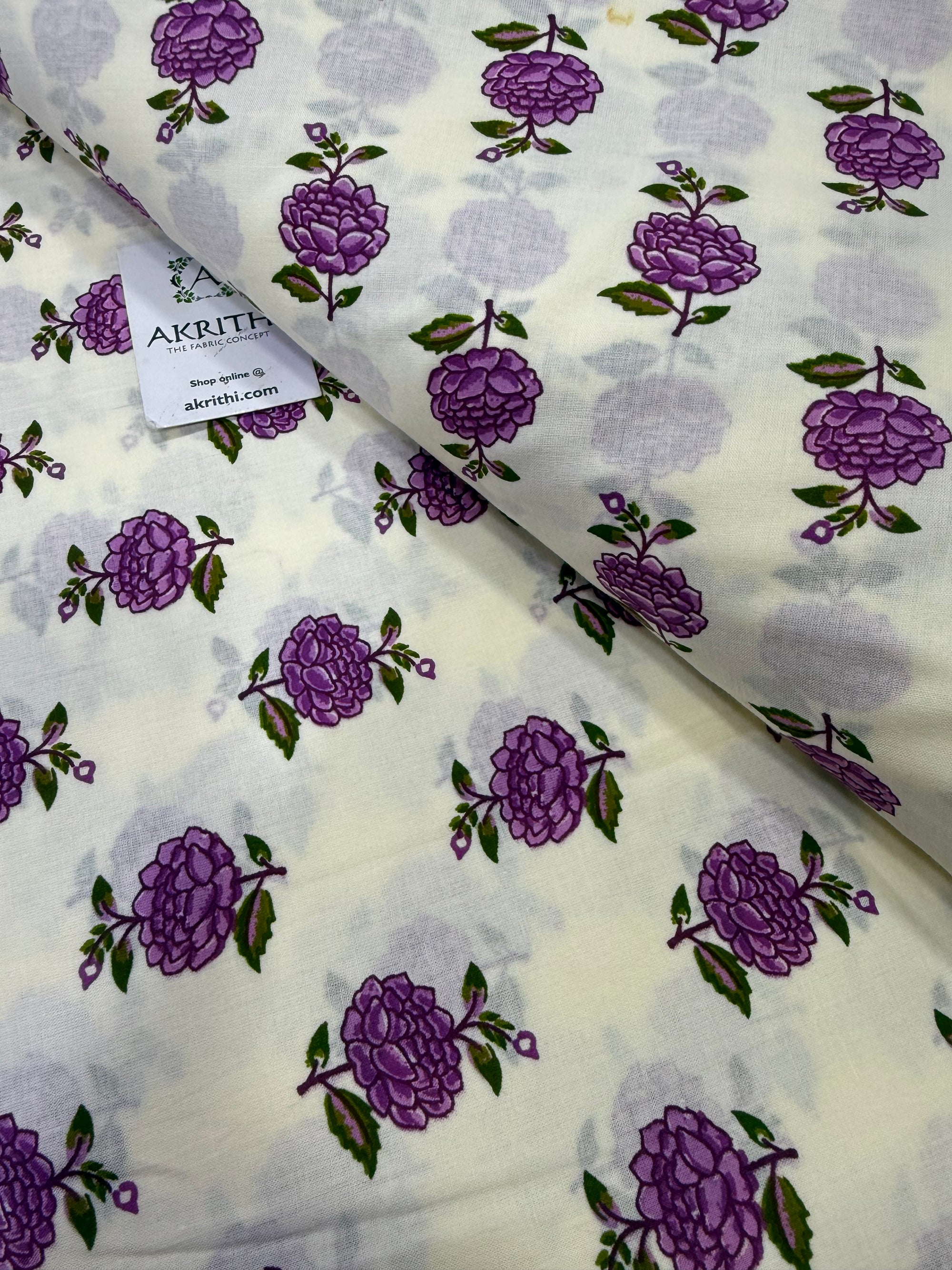 Printed pure cotton fabric