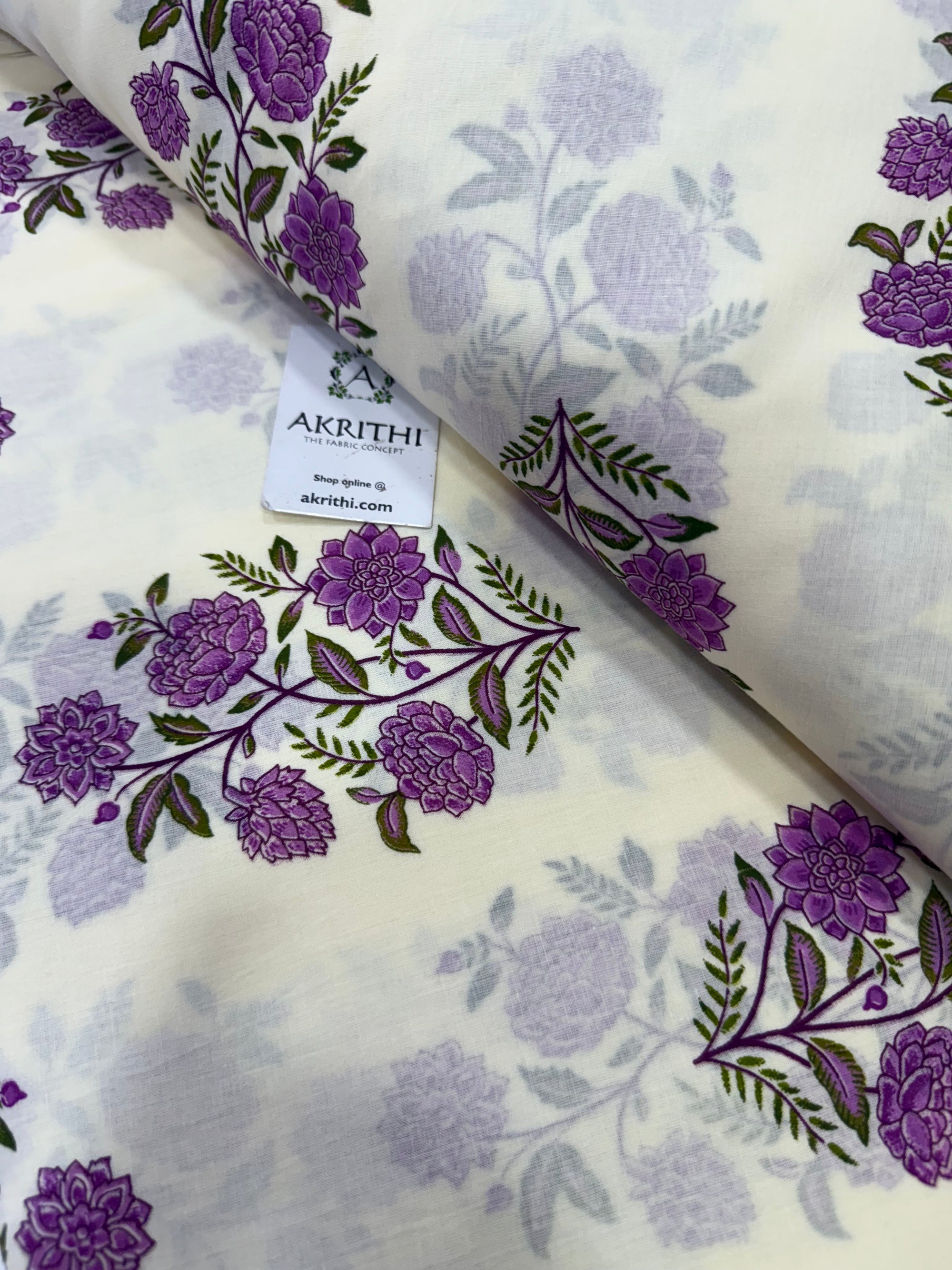 Printed pure cotton fabric
