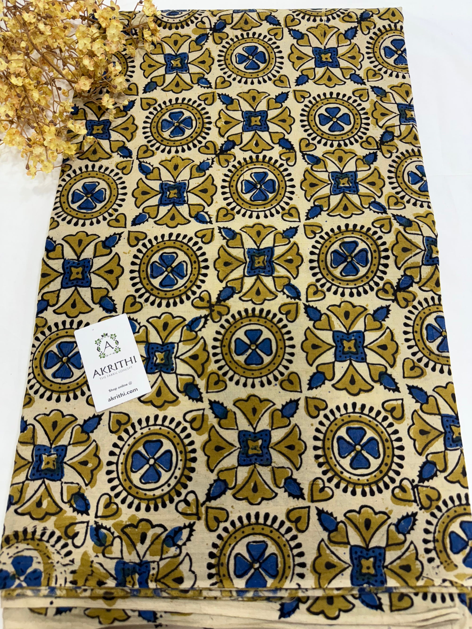 Ajrakh Hand block pure cotton fabric