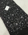 Embroidered net fabric