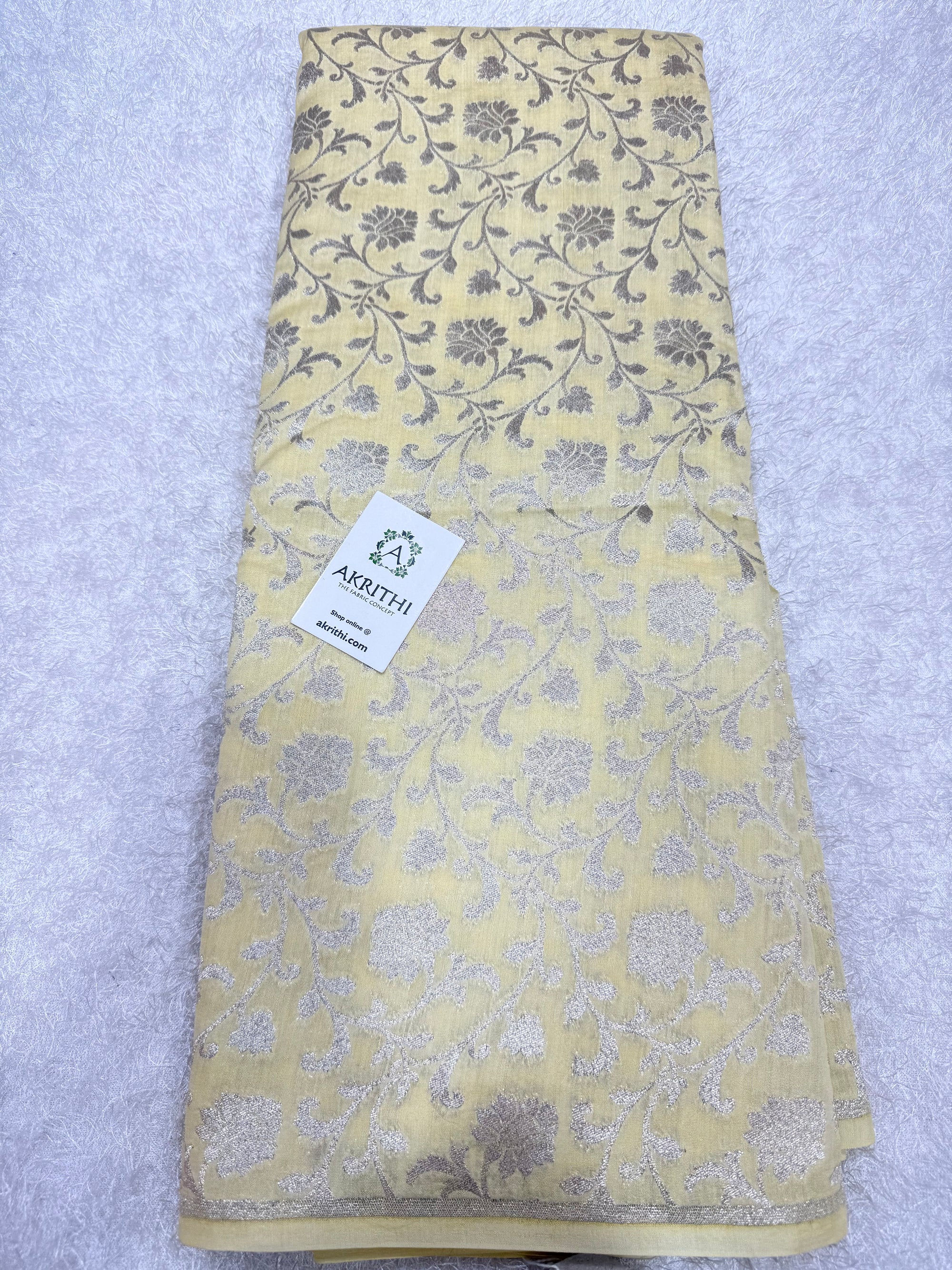 Pure Chiniya silk Banarasi brocade fabric