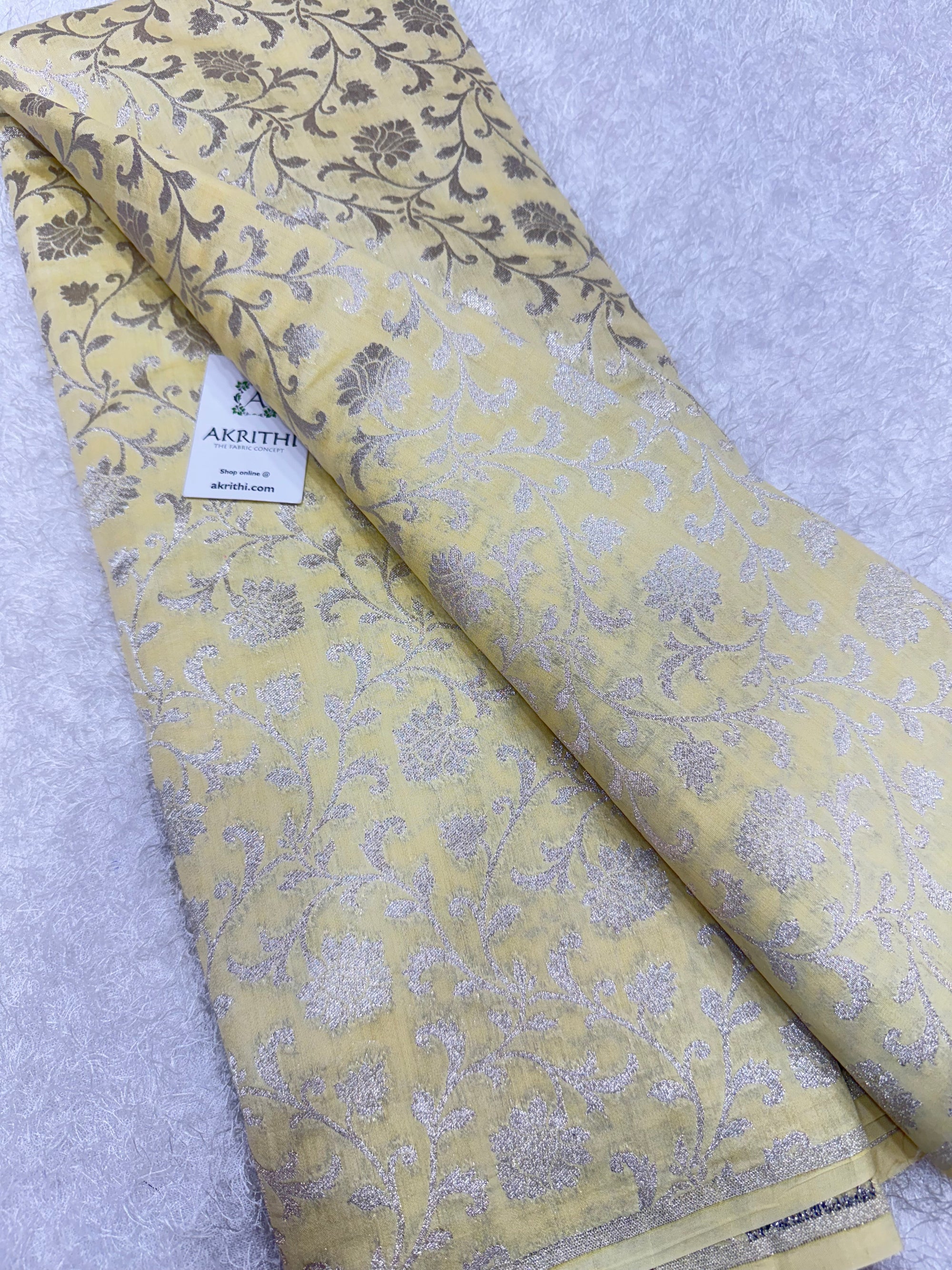 Pure Chiniya silk Banarasi brocade fabric