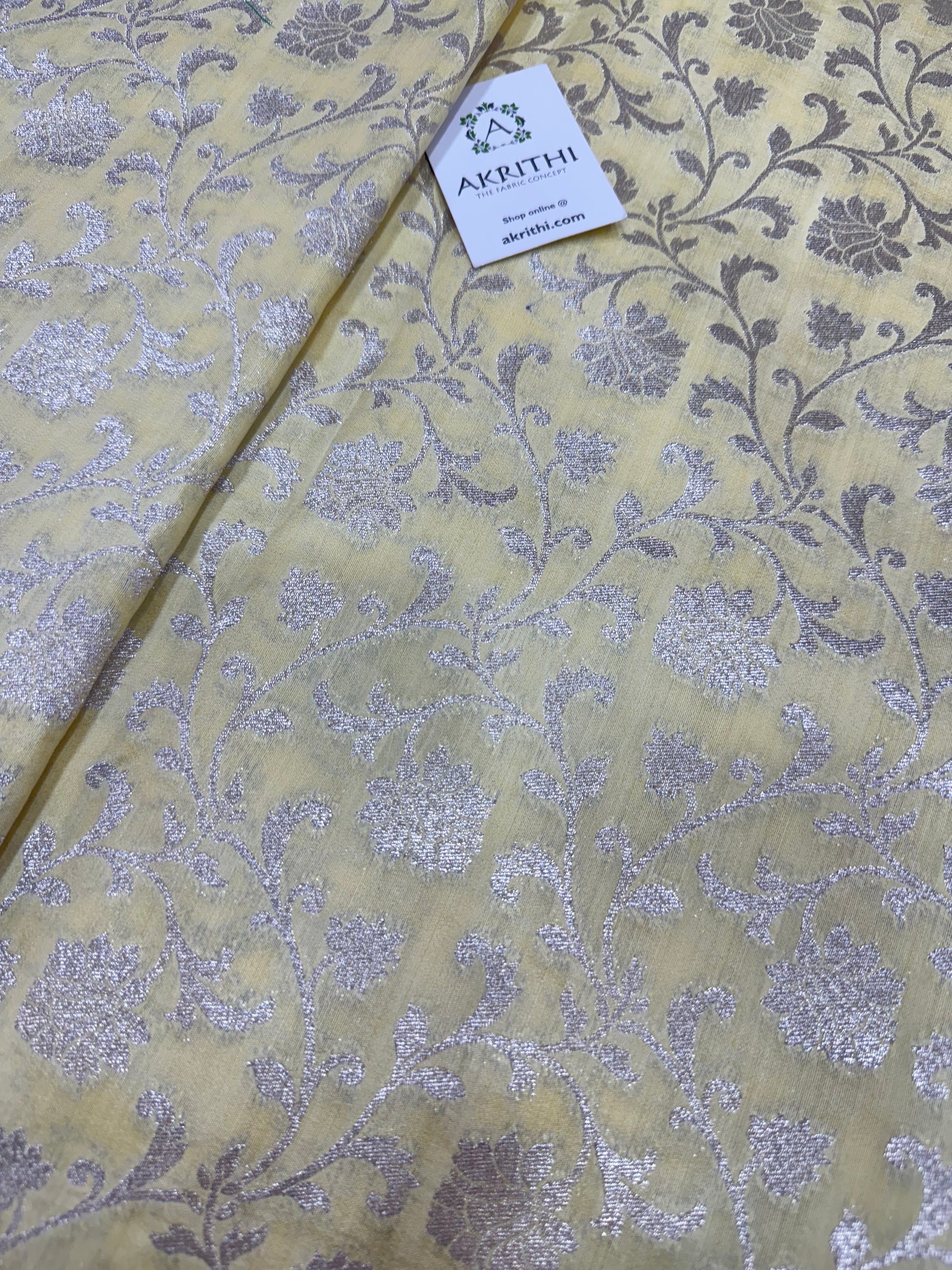 Pure Chiniya silk Banarasi brocade fabric