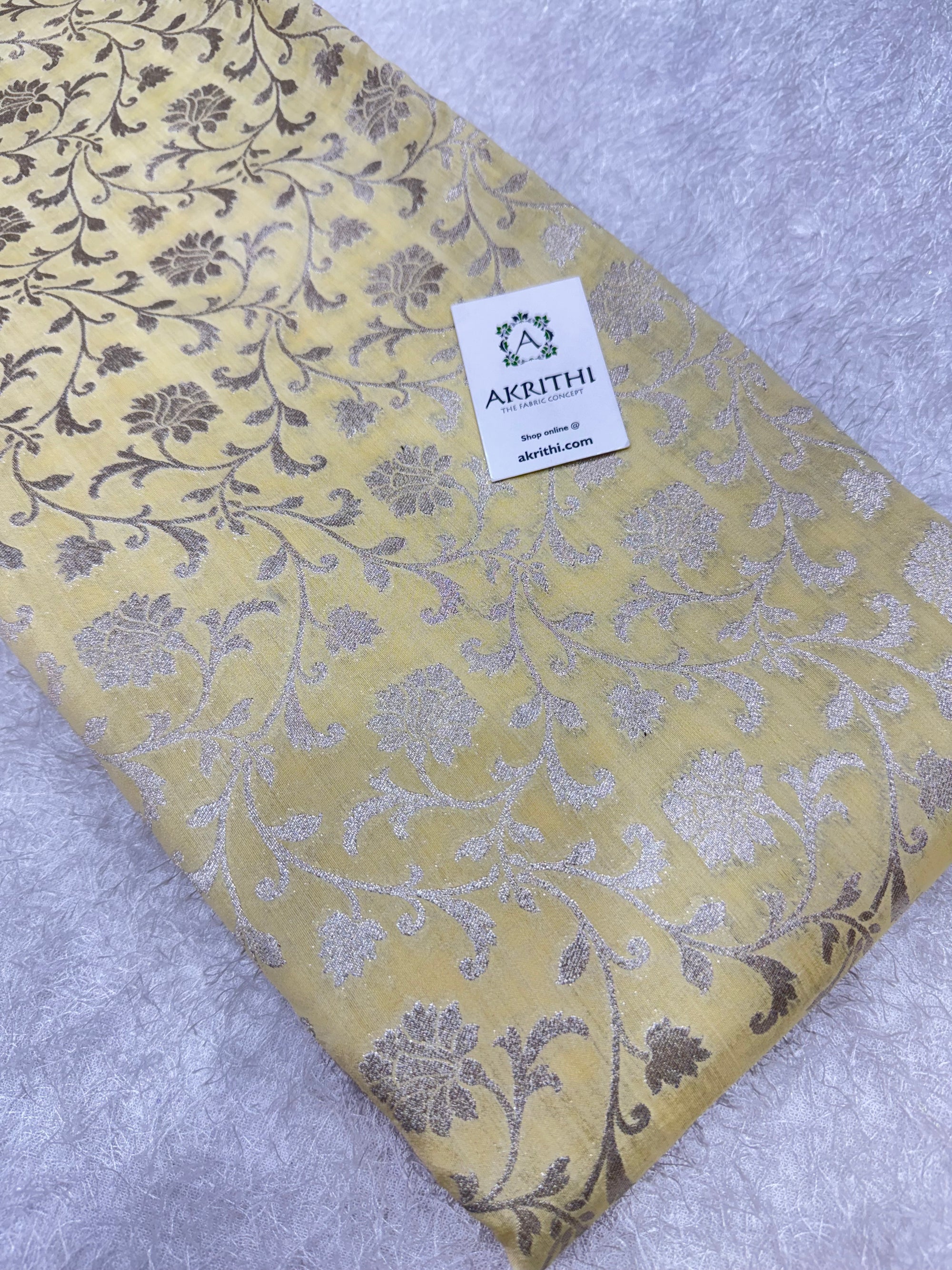 Pure Chiniya silk Banarasi brocade fabric
