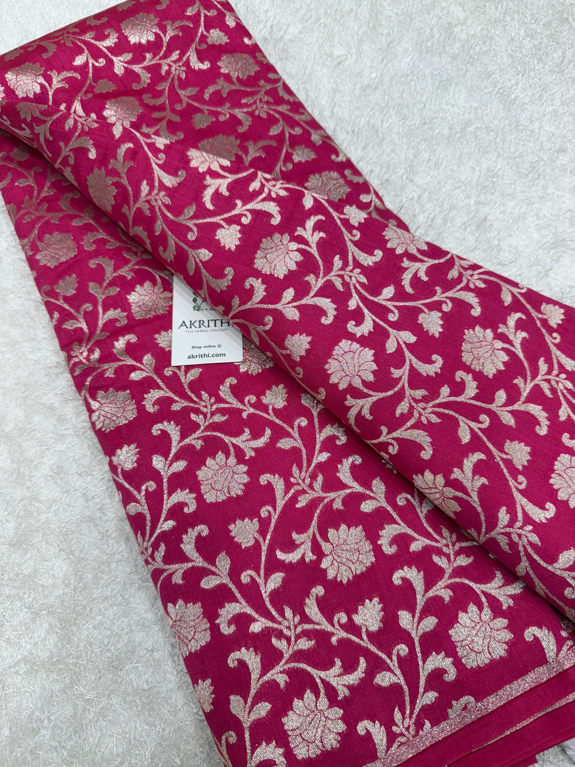 Pure Chiniya silk Banarasi brocade fabric