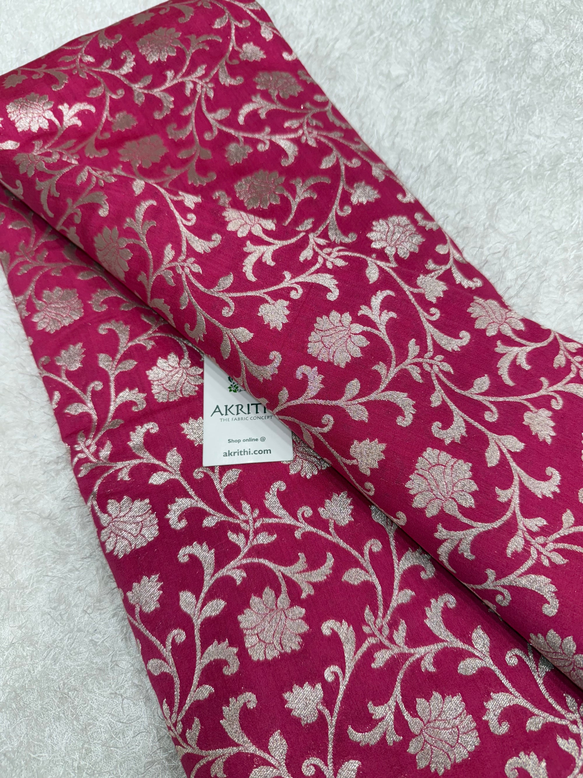Pure Chiniya silk Banarasi brocade fabric