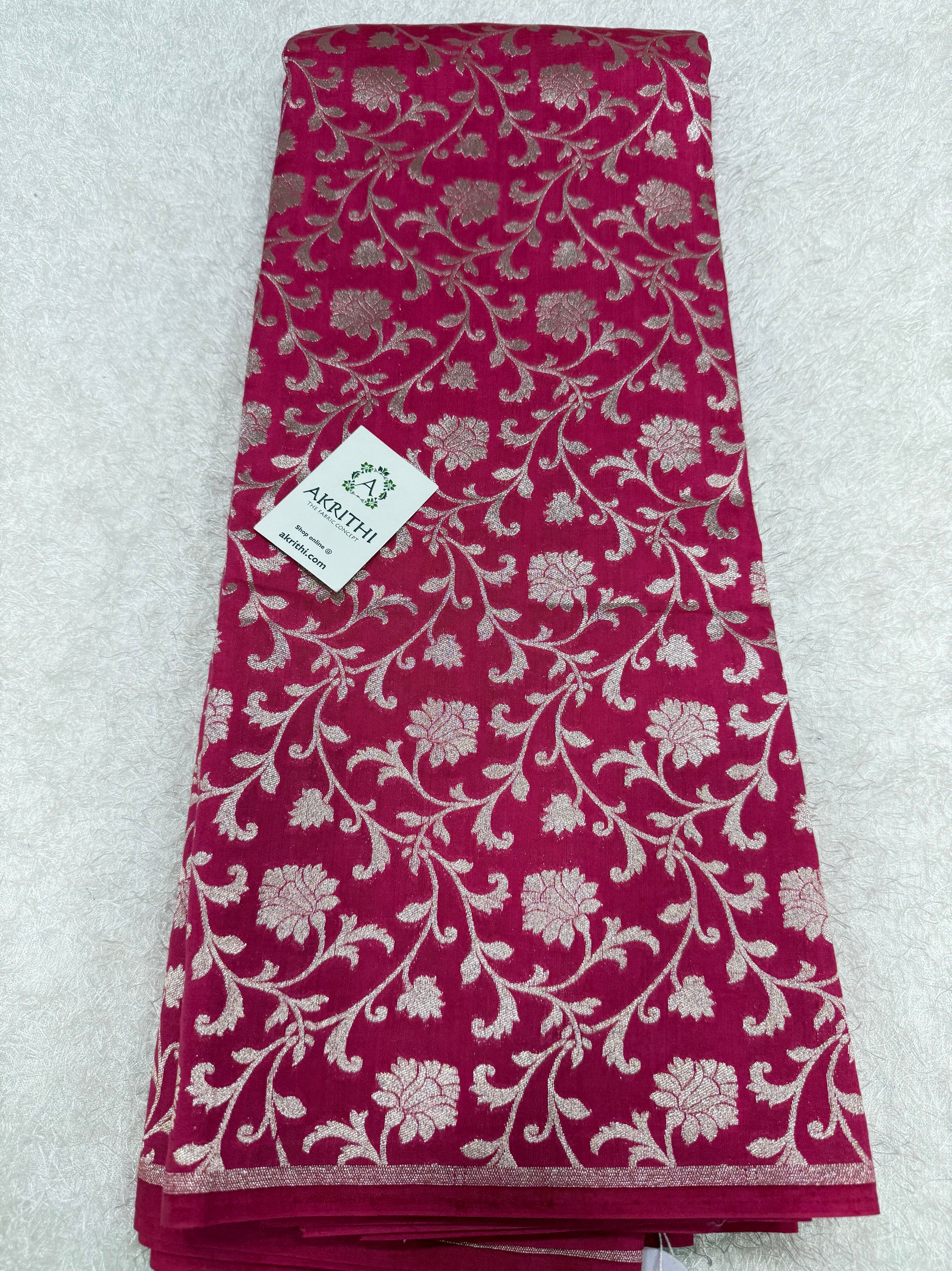 Pure Chiniya silk Banarasi brocade fabric