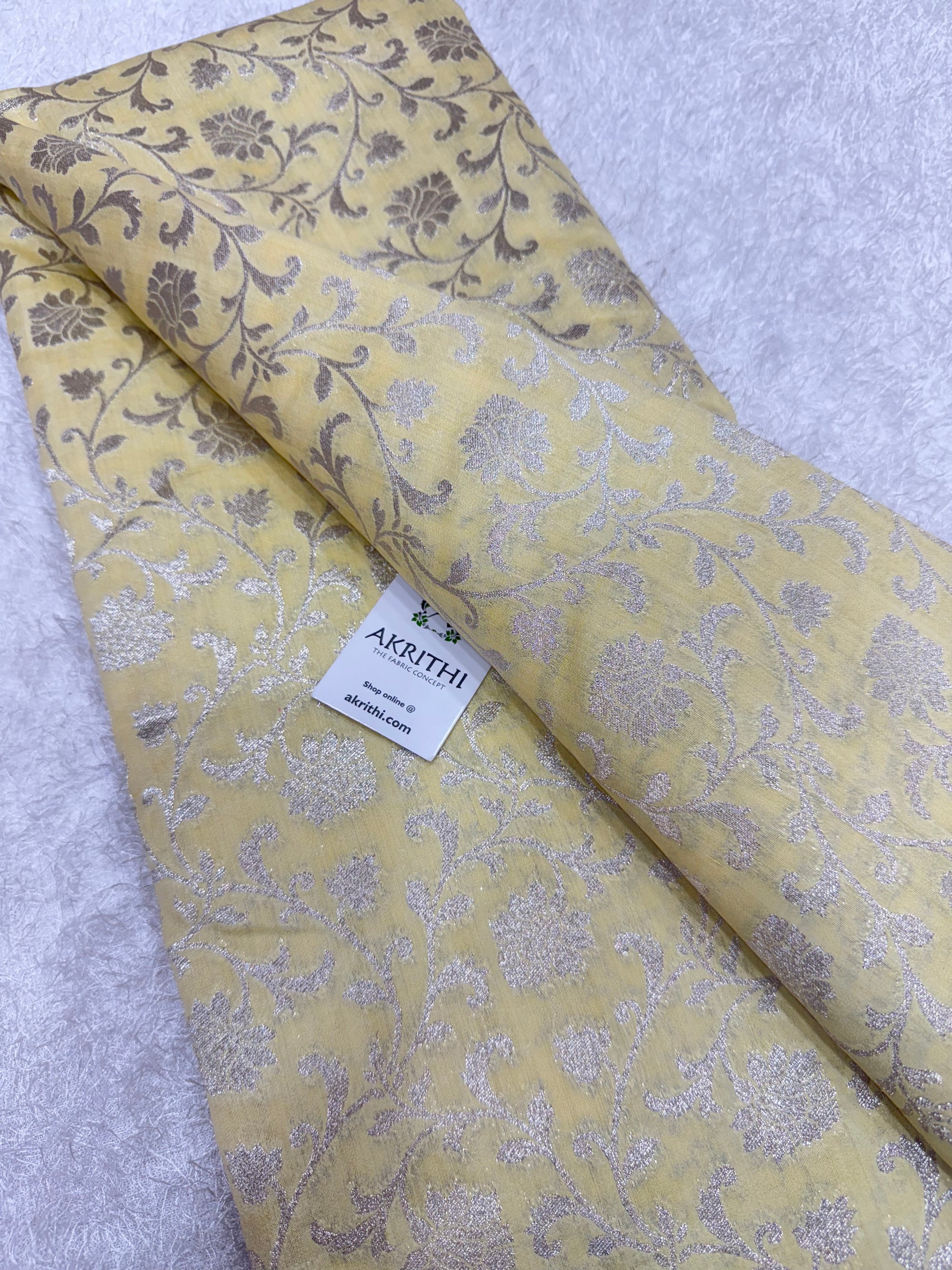 Pure Chiniya silk Banarasi brocade fabric
