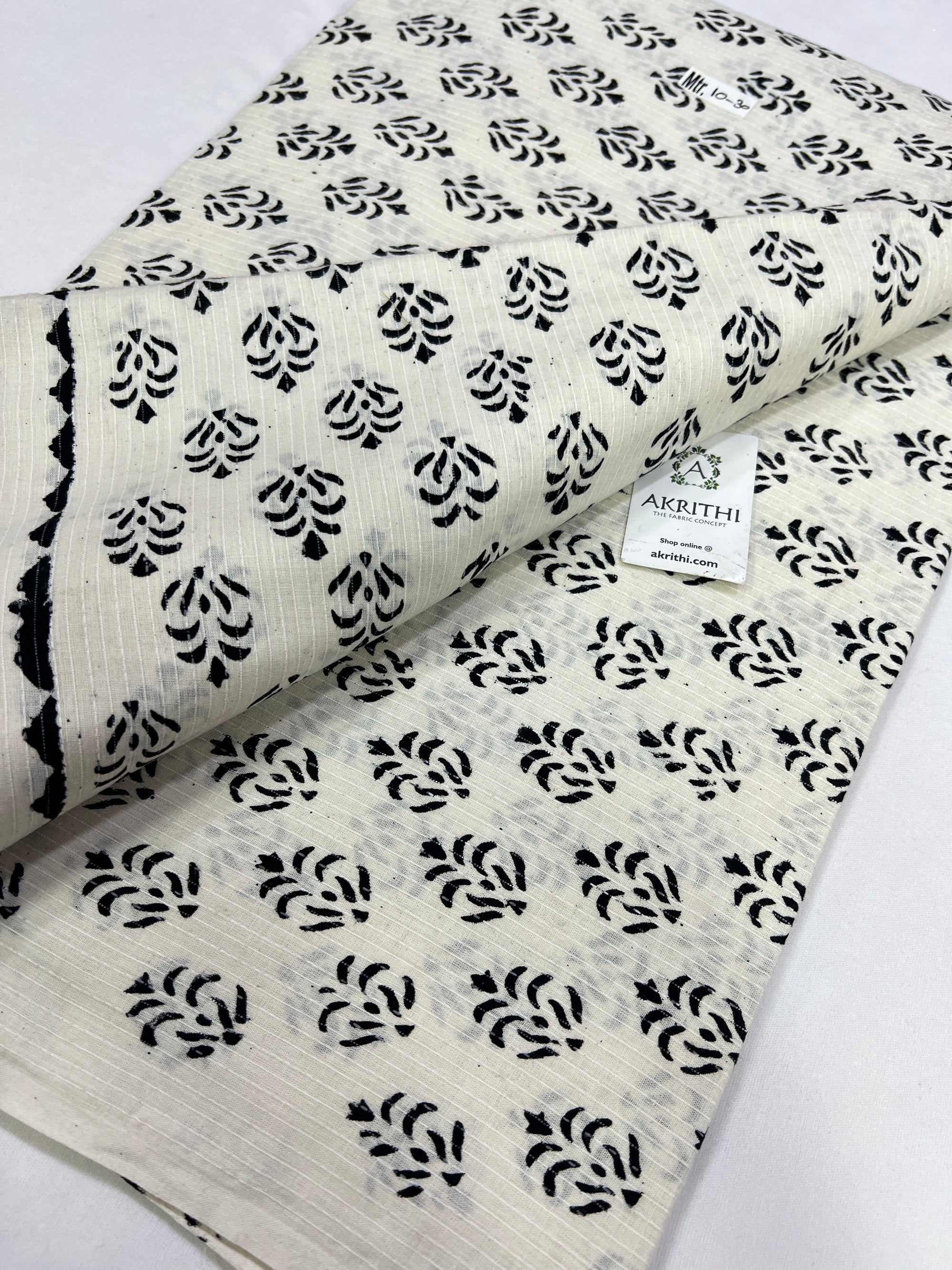 Kantha pure cotton fabric