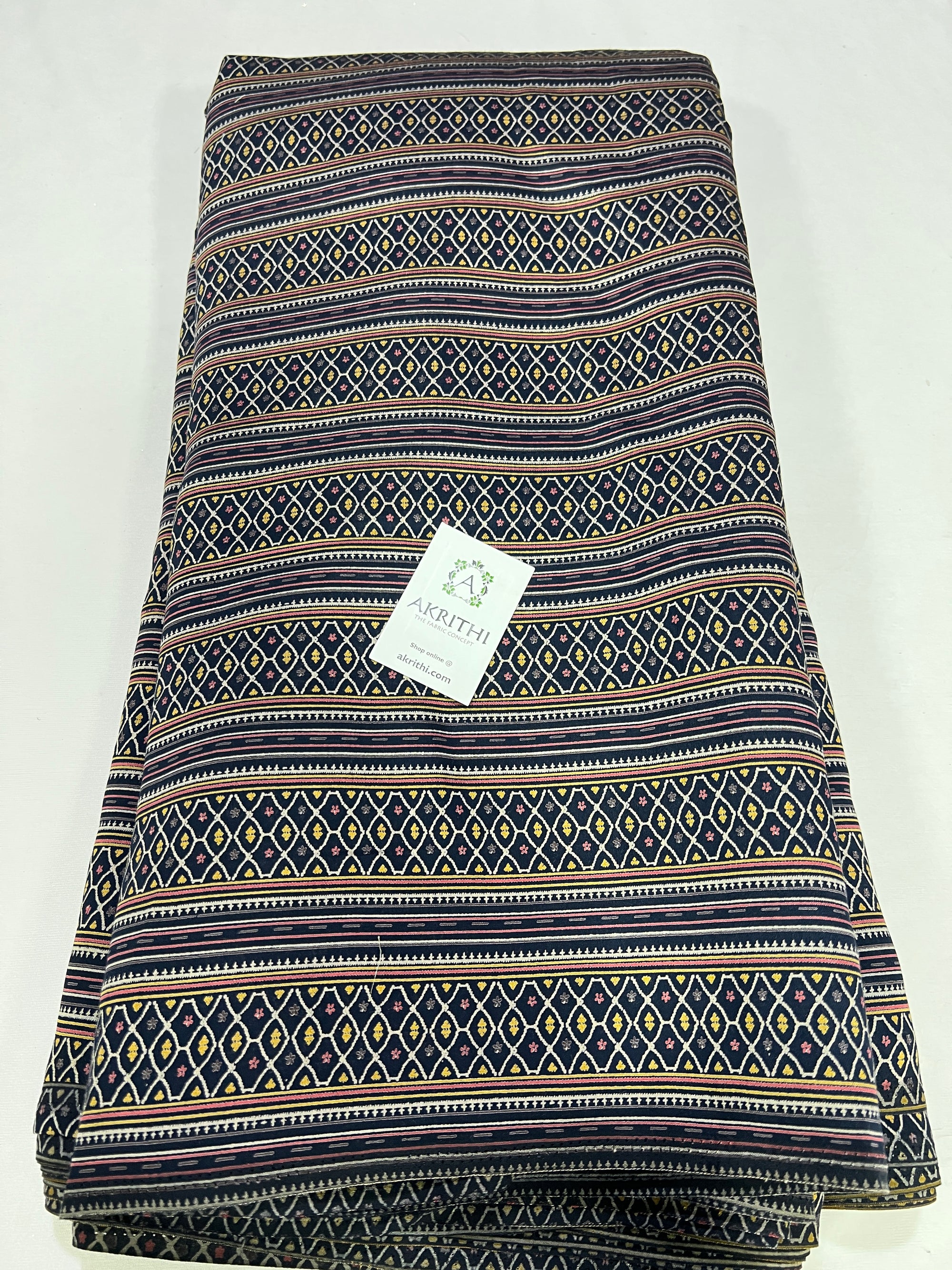 Digital printed silk fabric