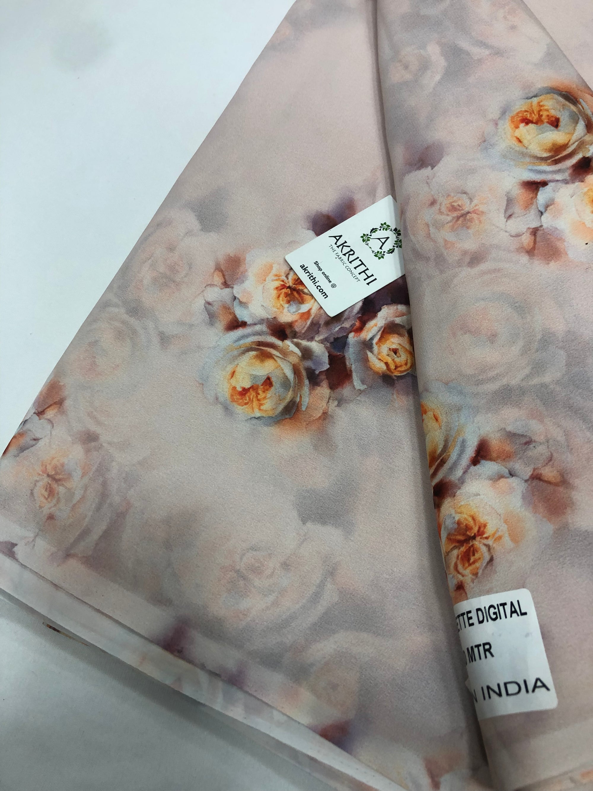 Digital floral printed georgette fabric
