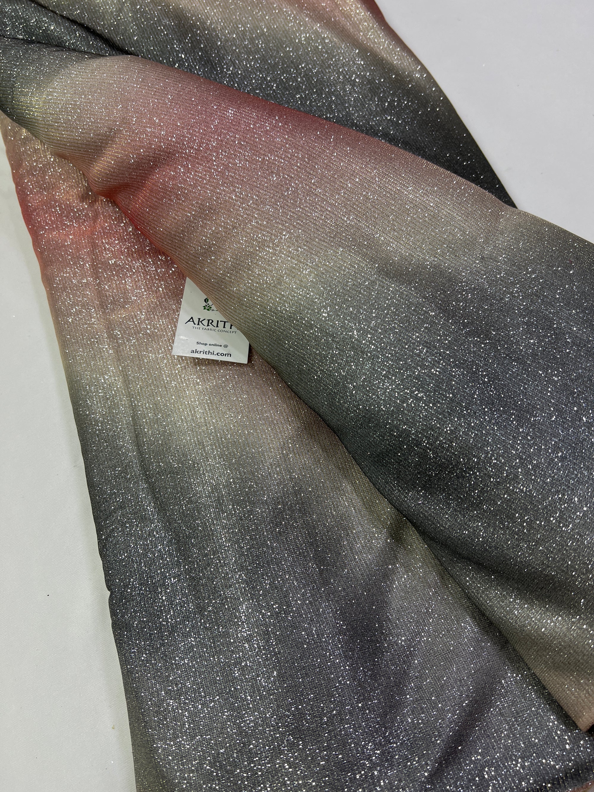 Cross Shaded imported Lycra fabric with glitter