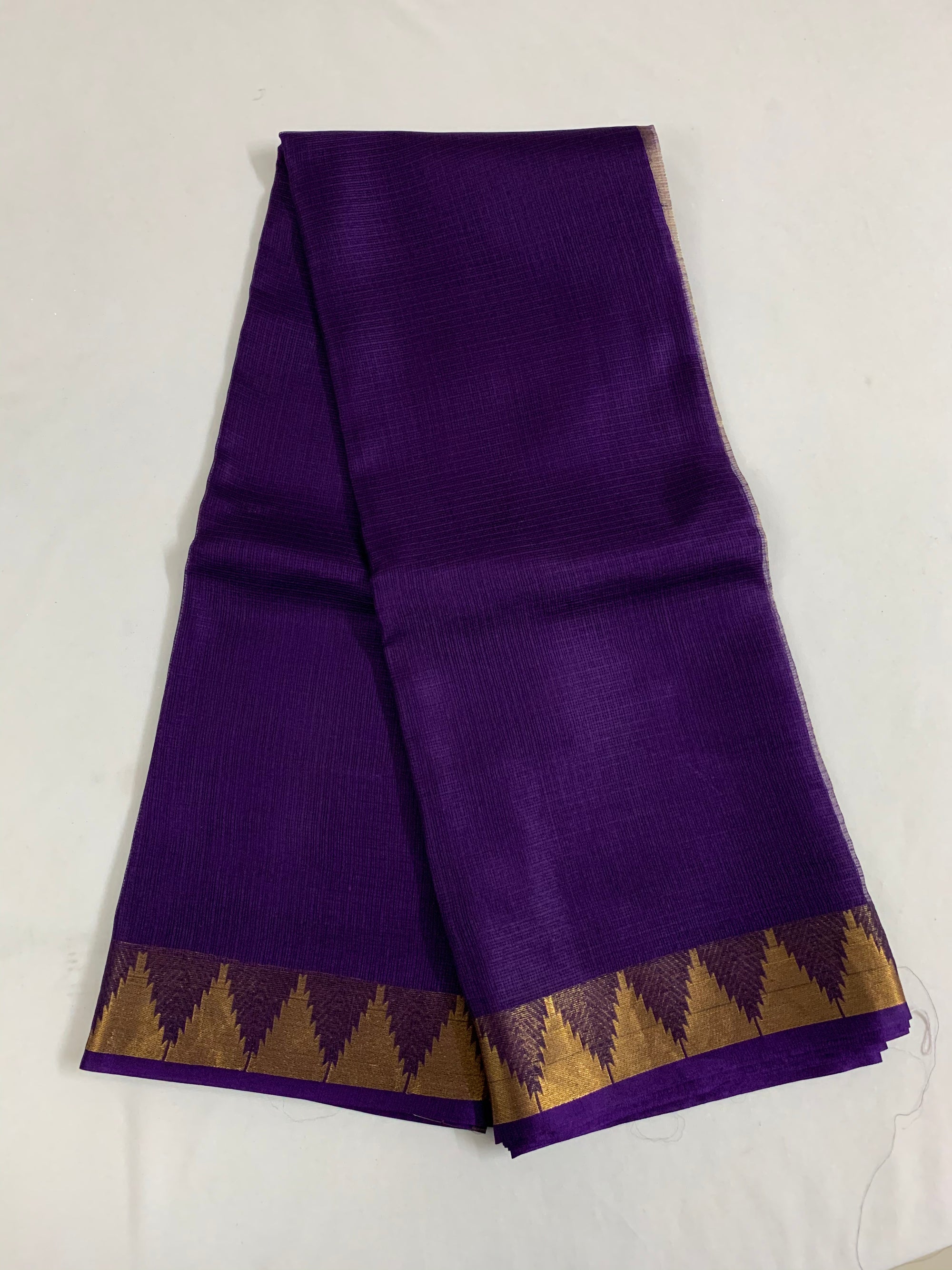 Pure kota silk saree with temple border