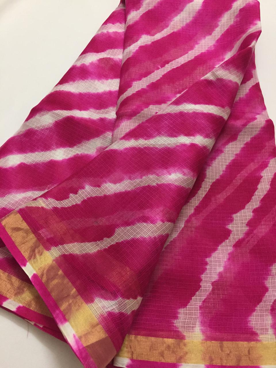 Pure kota silk leheriya saree