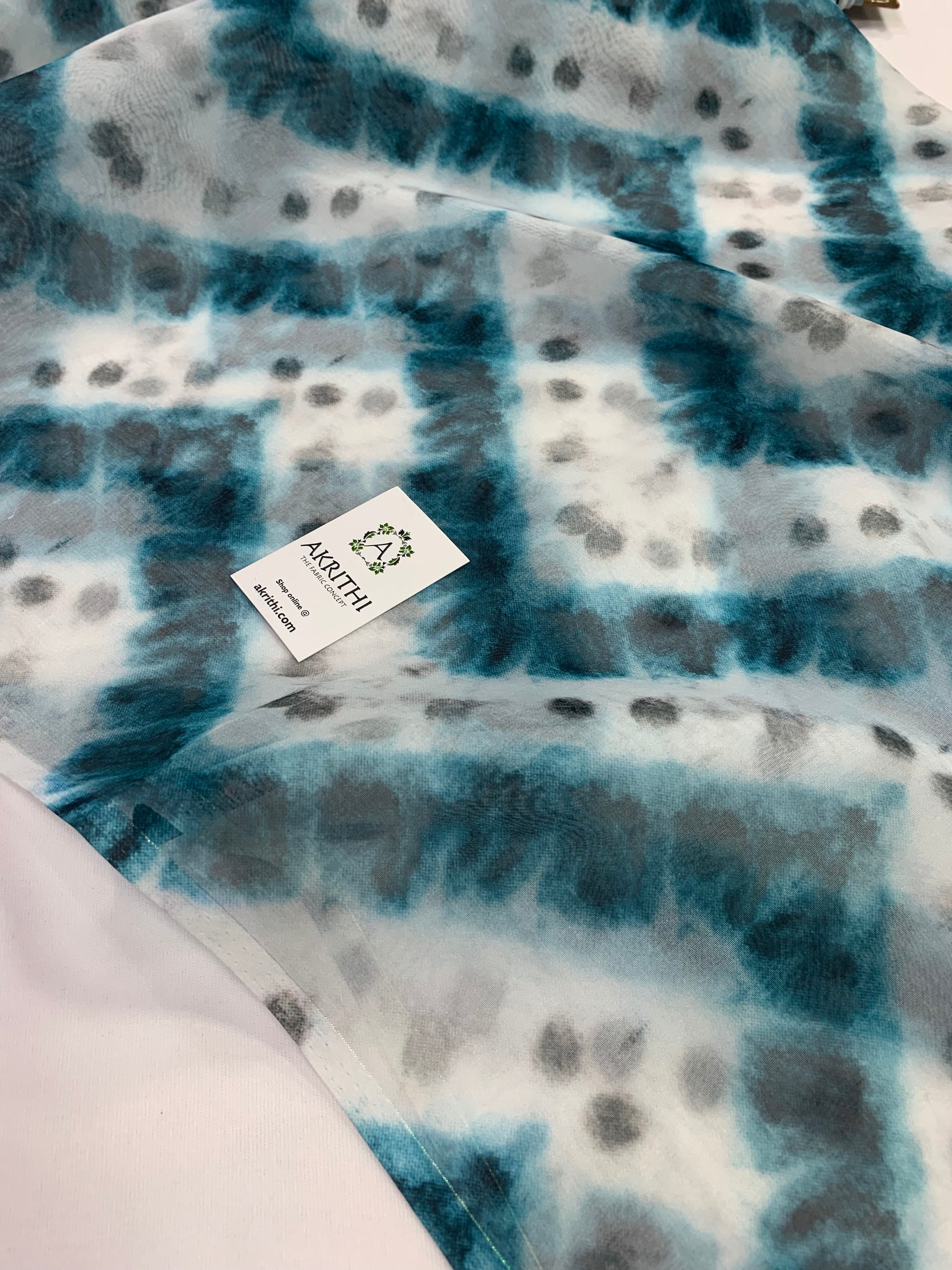 Digital floral Printed organza fabric