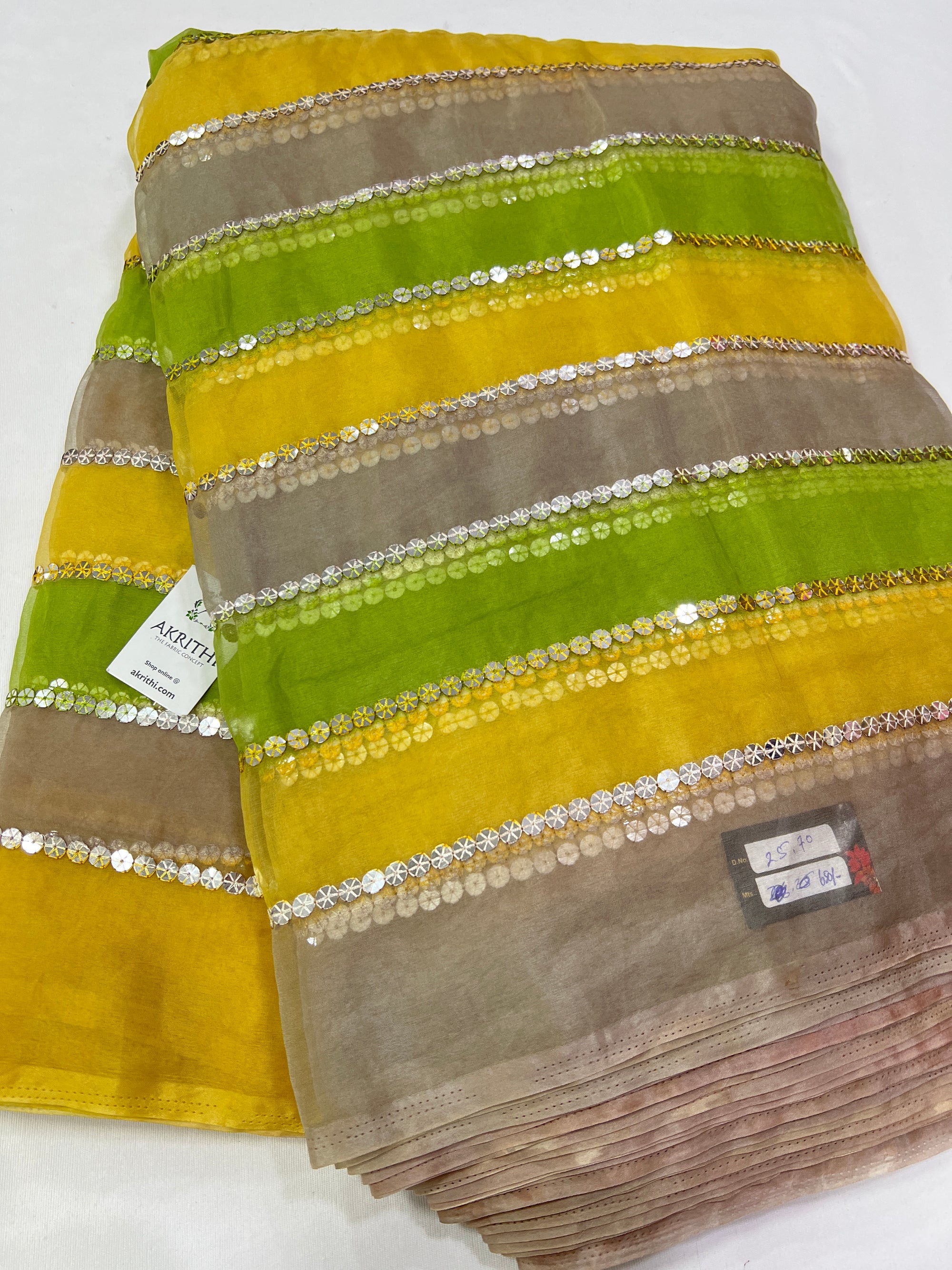 Embroidery on Organza fabric