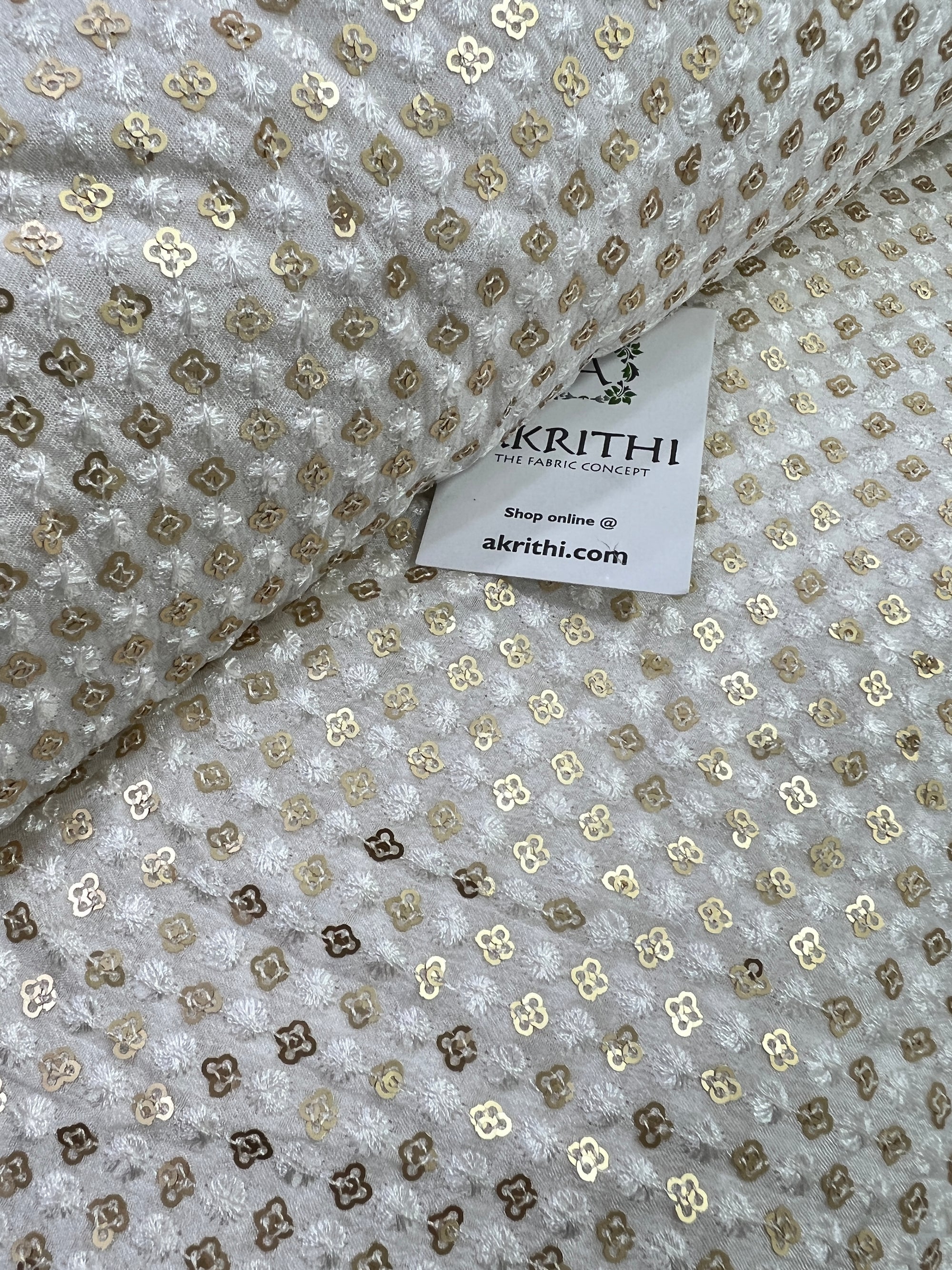 Embroidery on Georgette fabric
