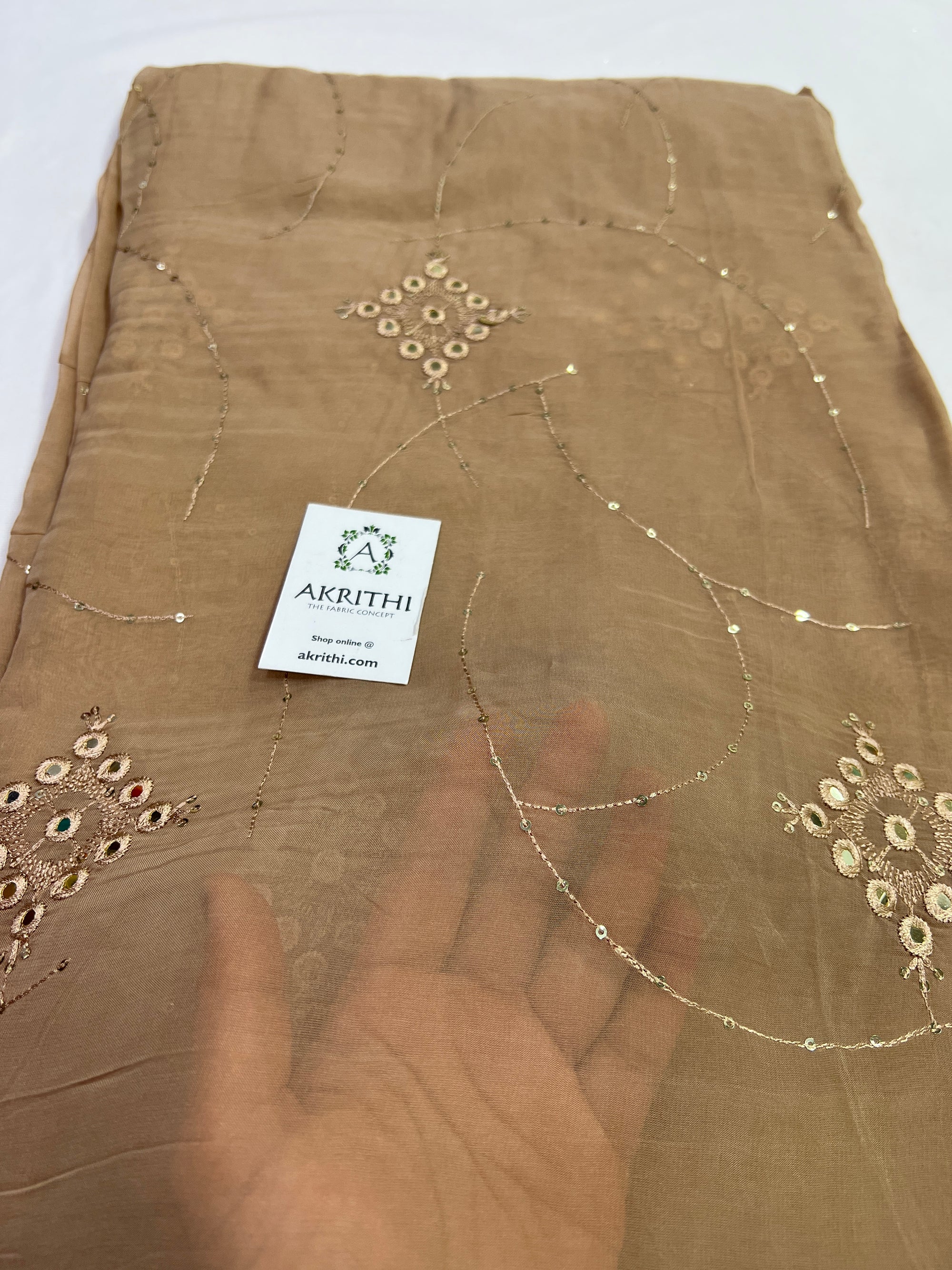 Embroidery on Organza fabric