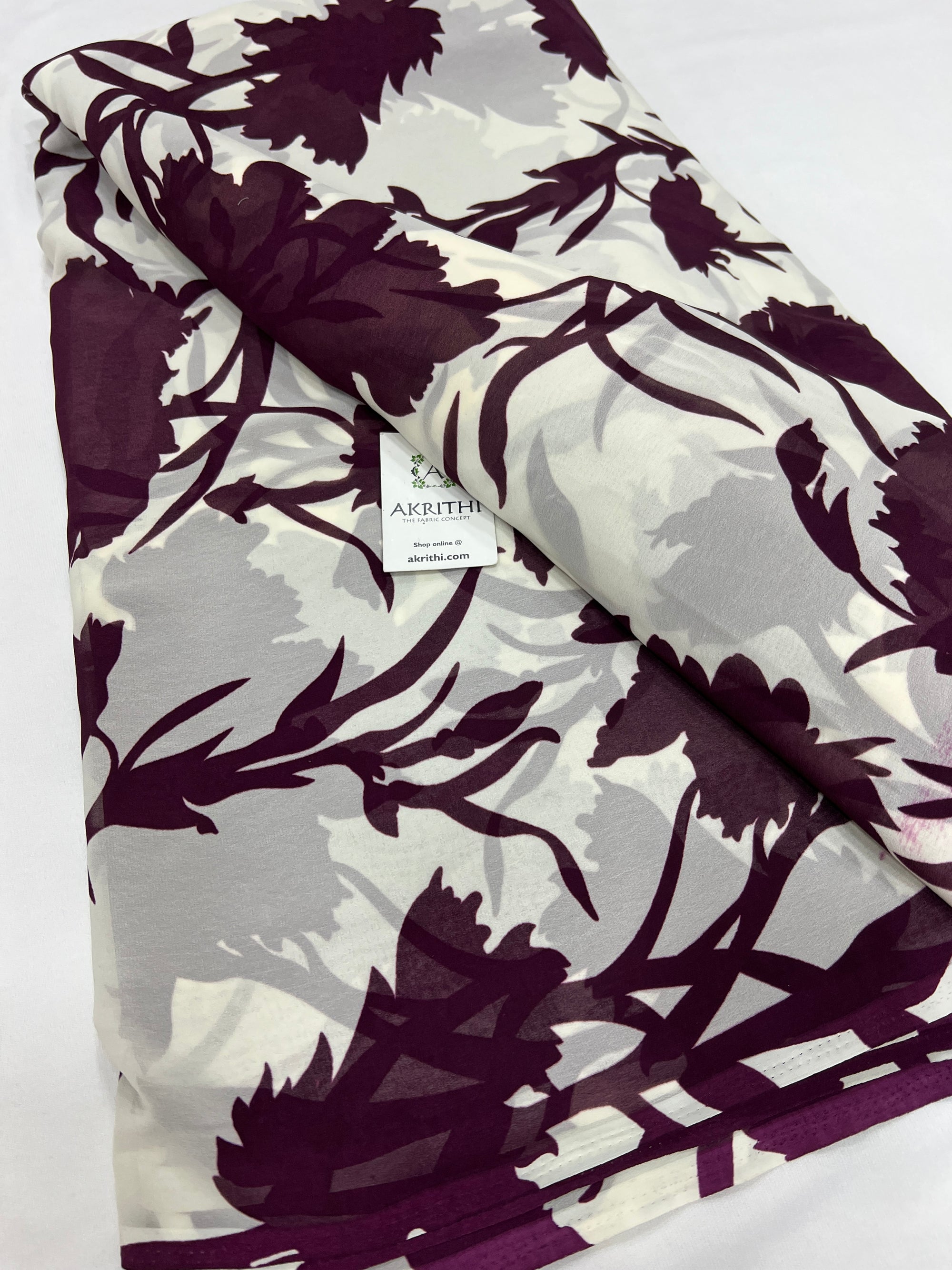 Floral printed georgette fabric