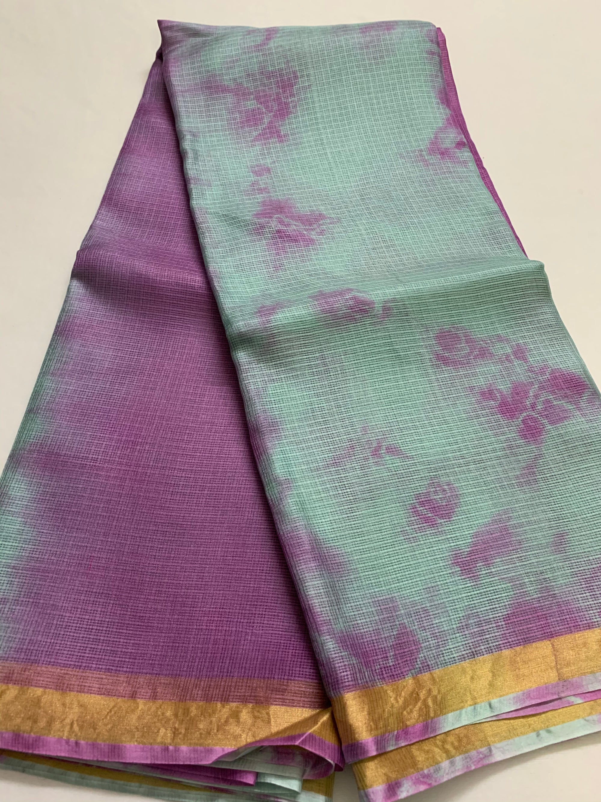 Tie and dye pure kota silk saree