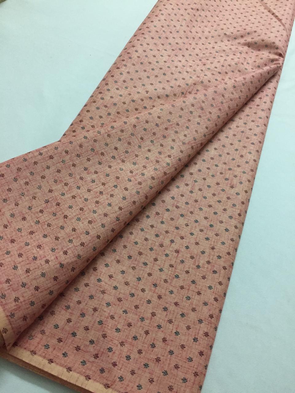 Printed cotton blend fabric