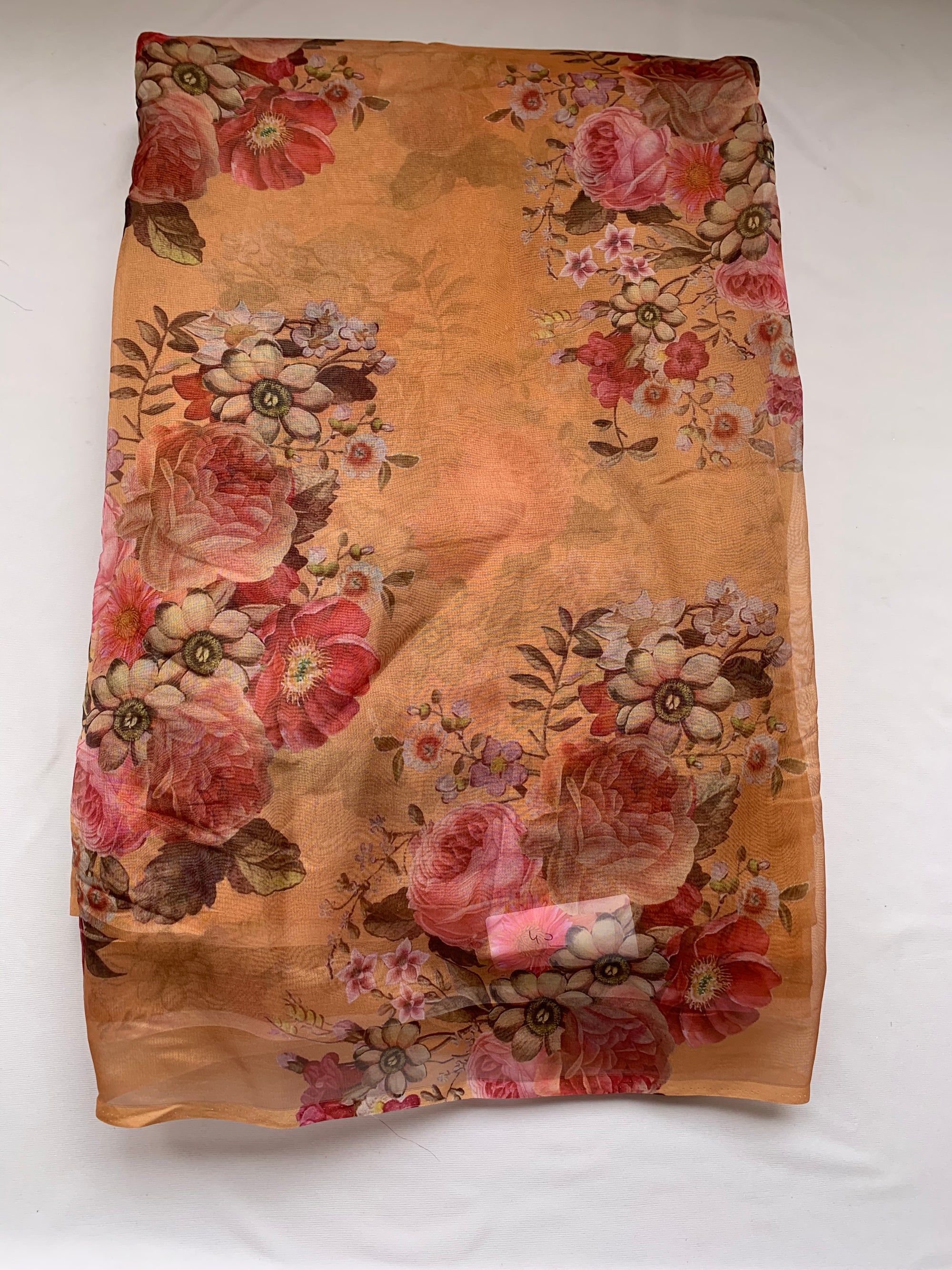 Digital floral Printed organza fabric