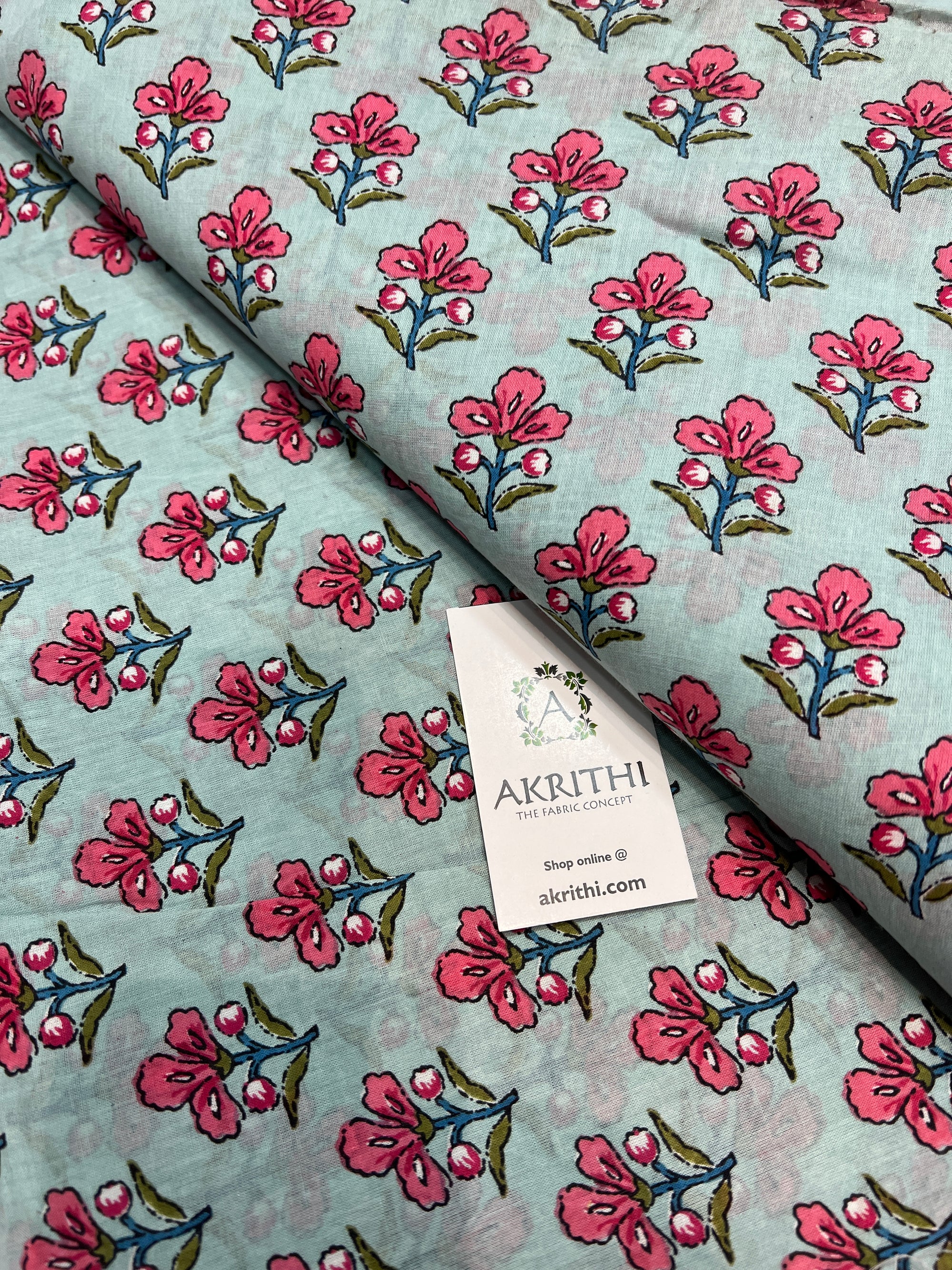 Printed pure cotton fabric