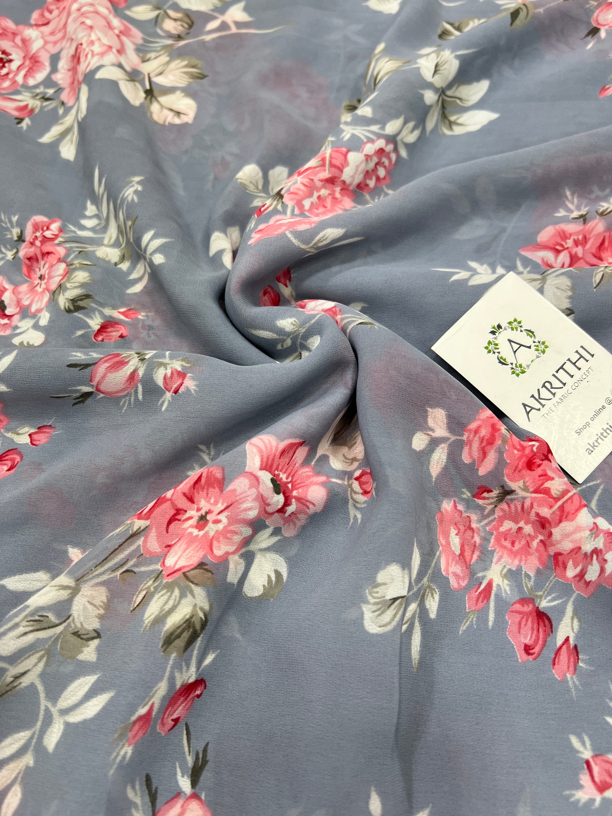 Floral printed georgette fabric