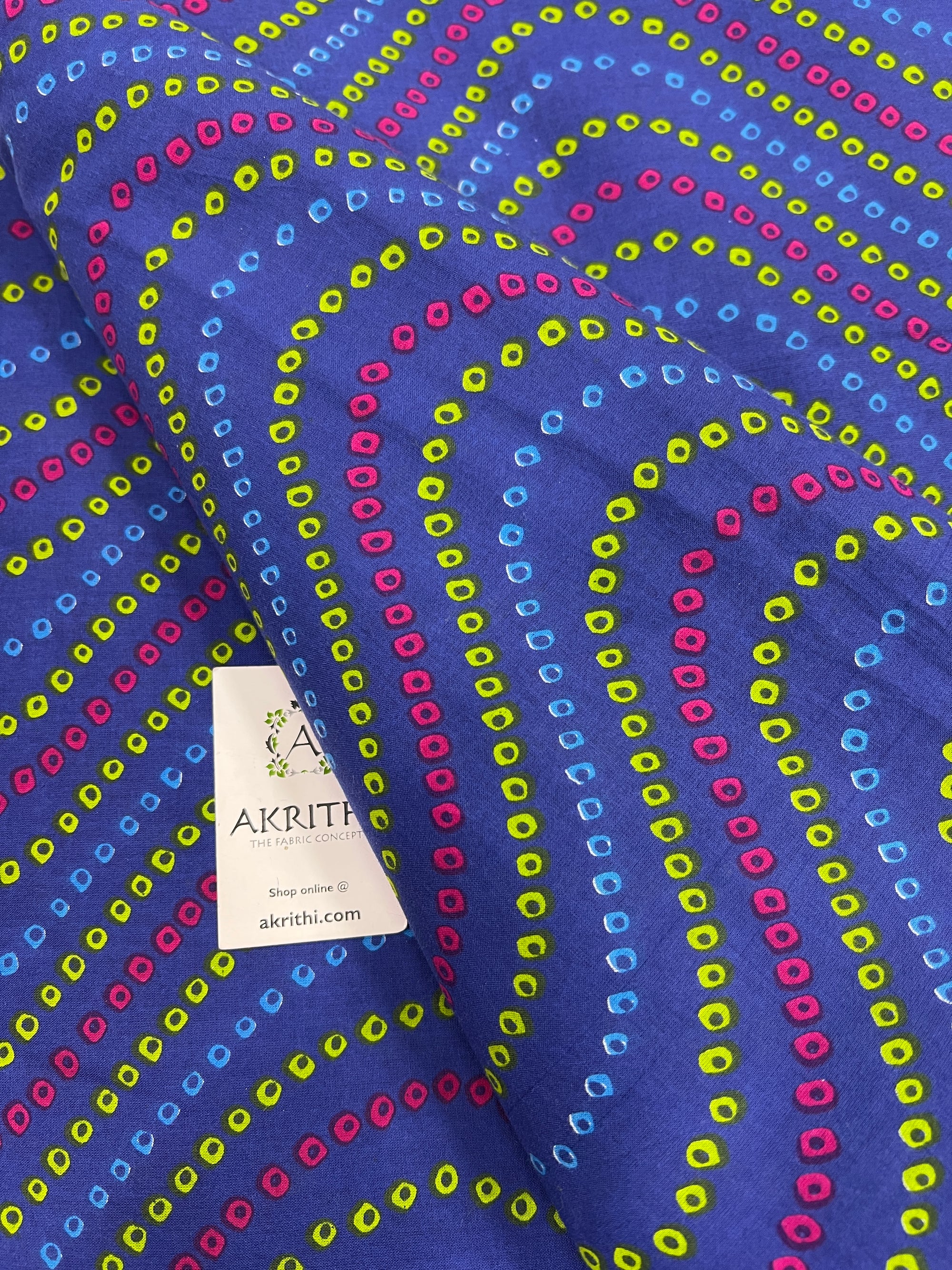 Printed pure cotton fabric