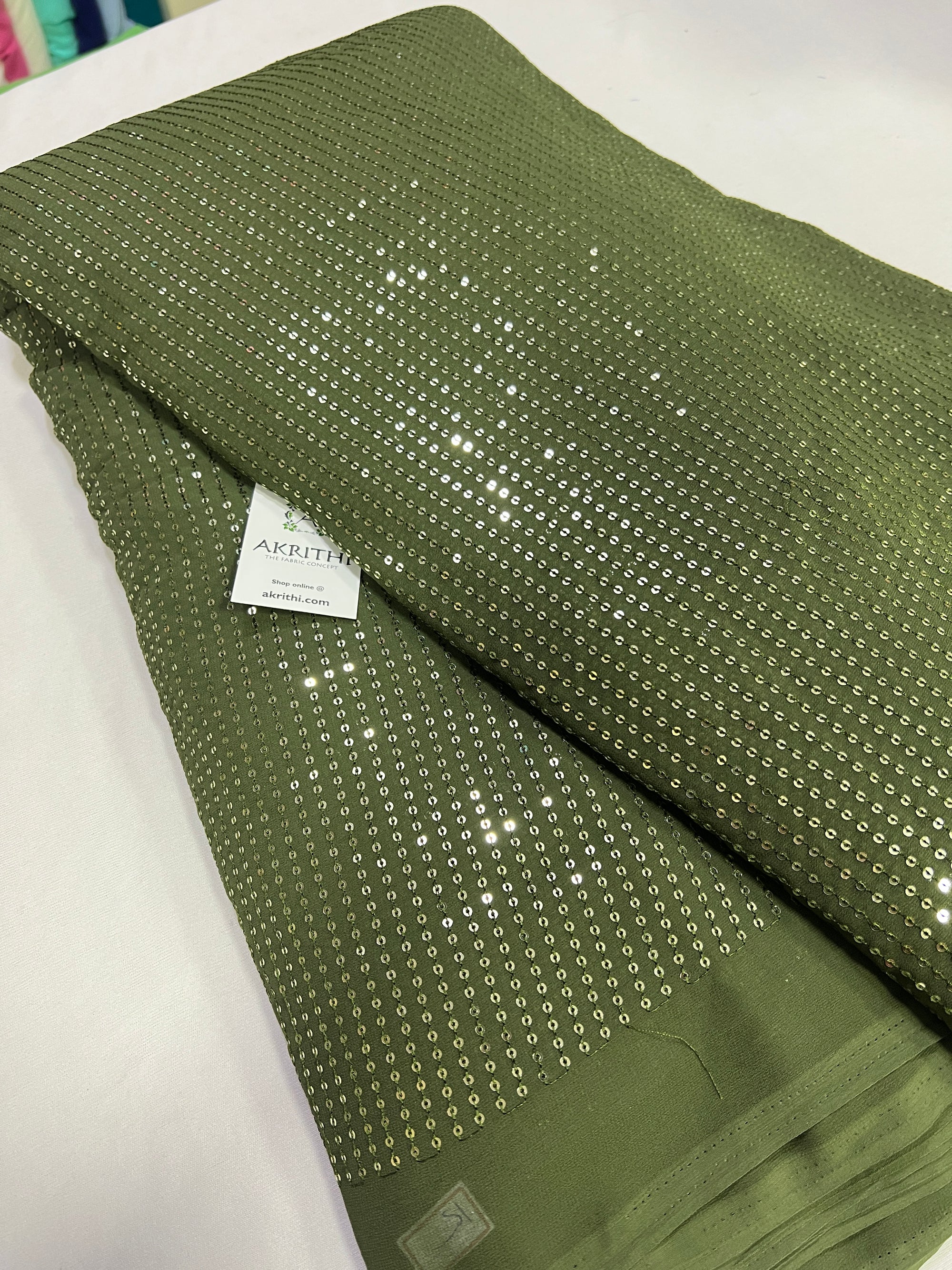 Sequins on Georgette fabric