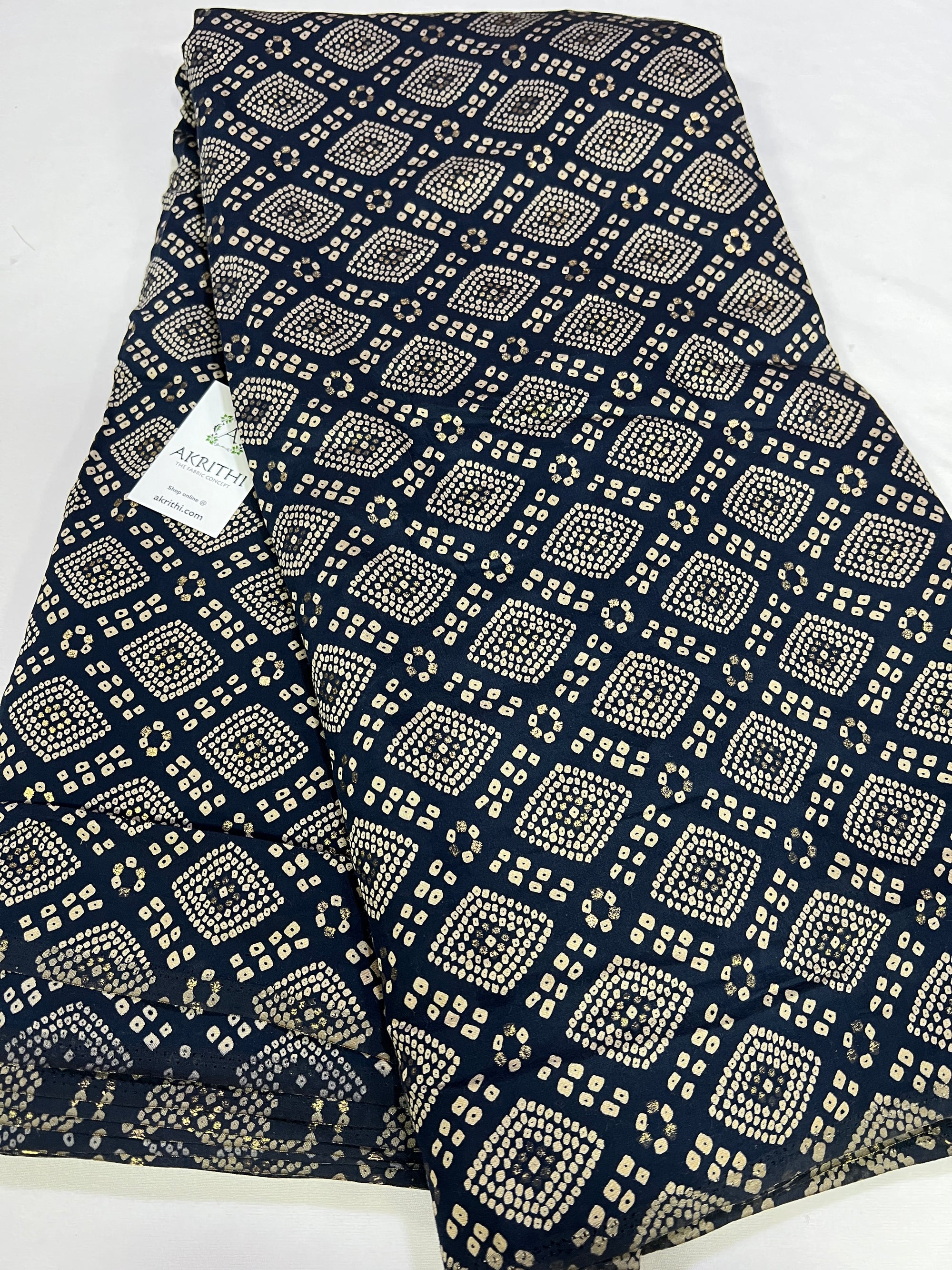 Printed silk fabric