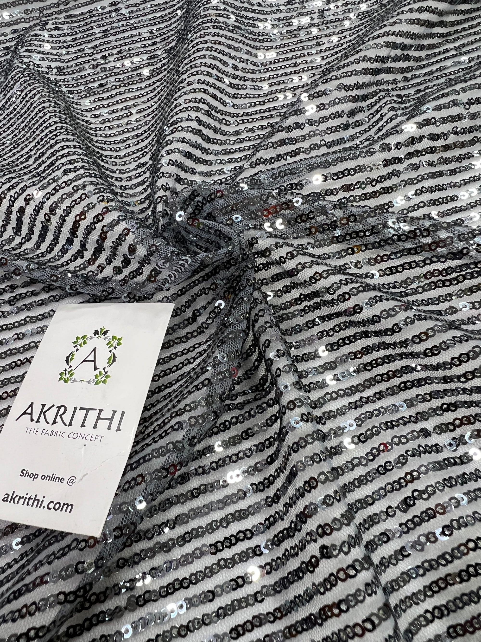 Embroidery on net fabric