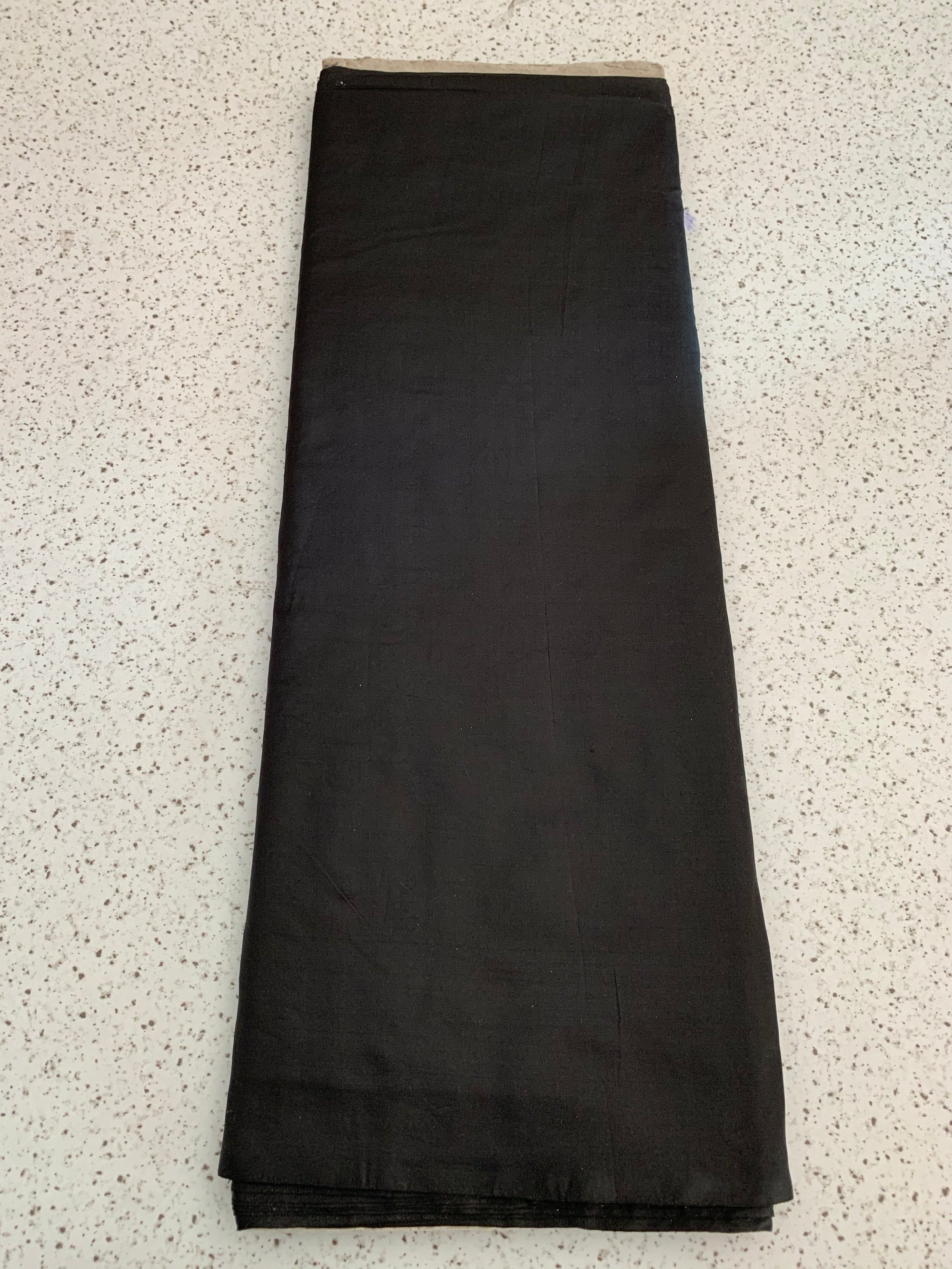 PURE SILK FABRIC BLACK
