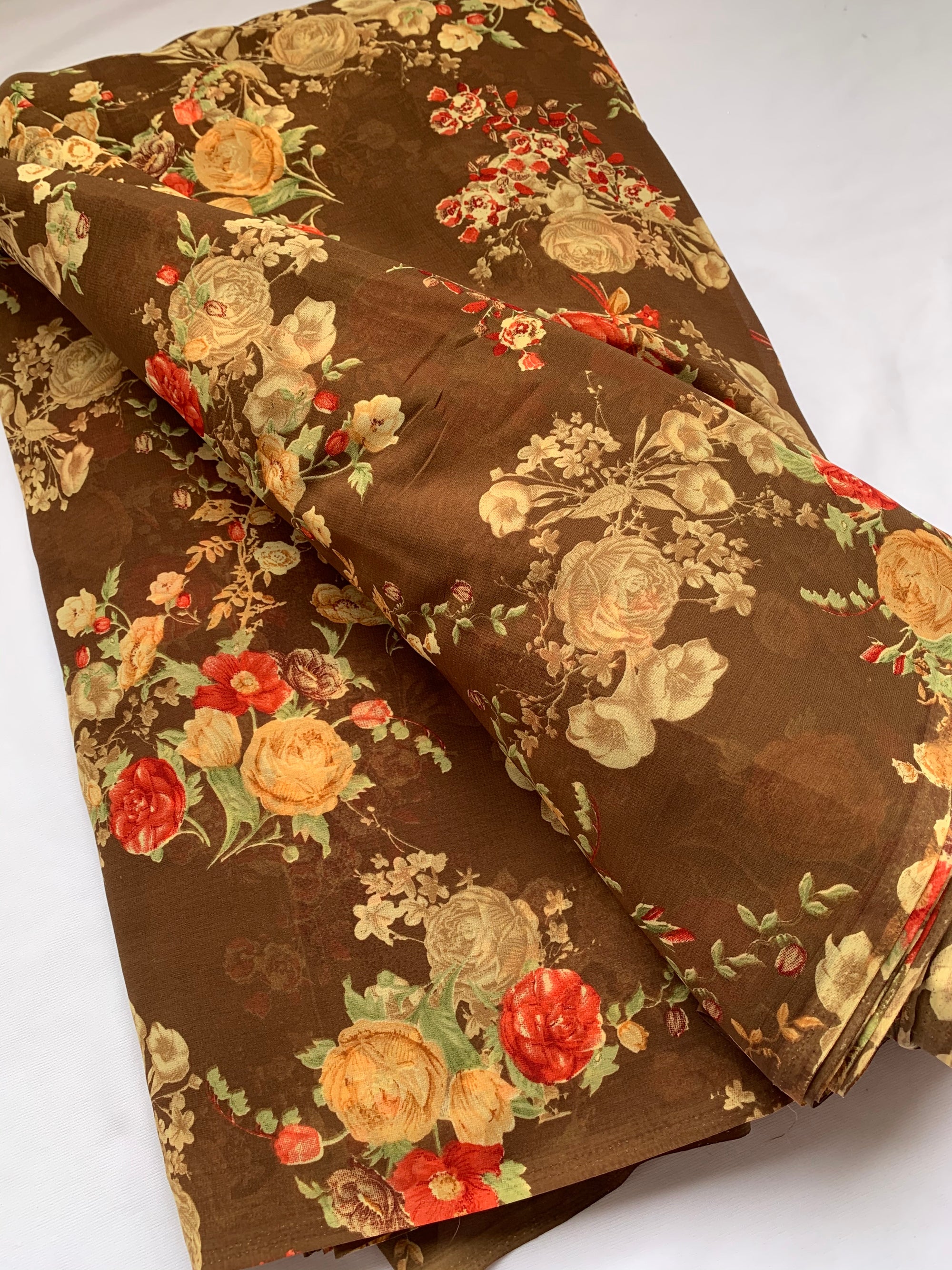 Printed georgette fabric